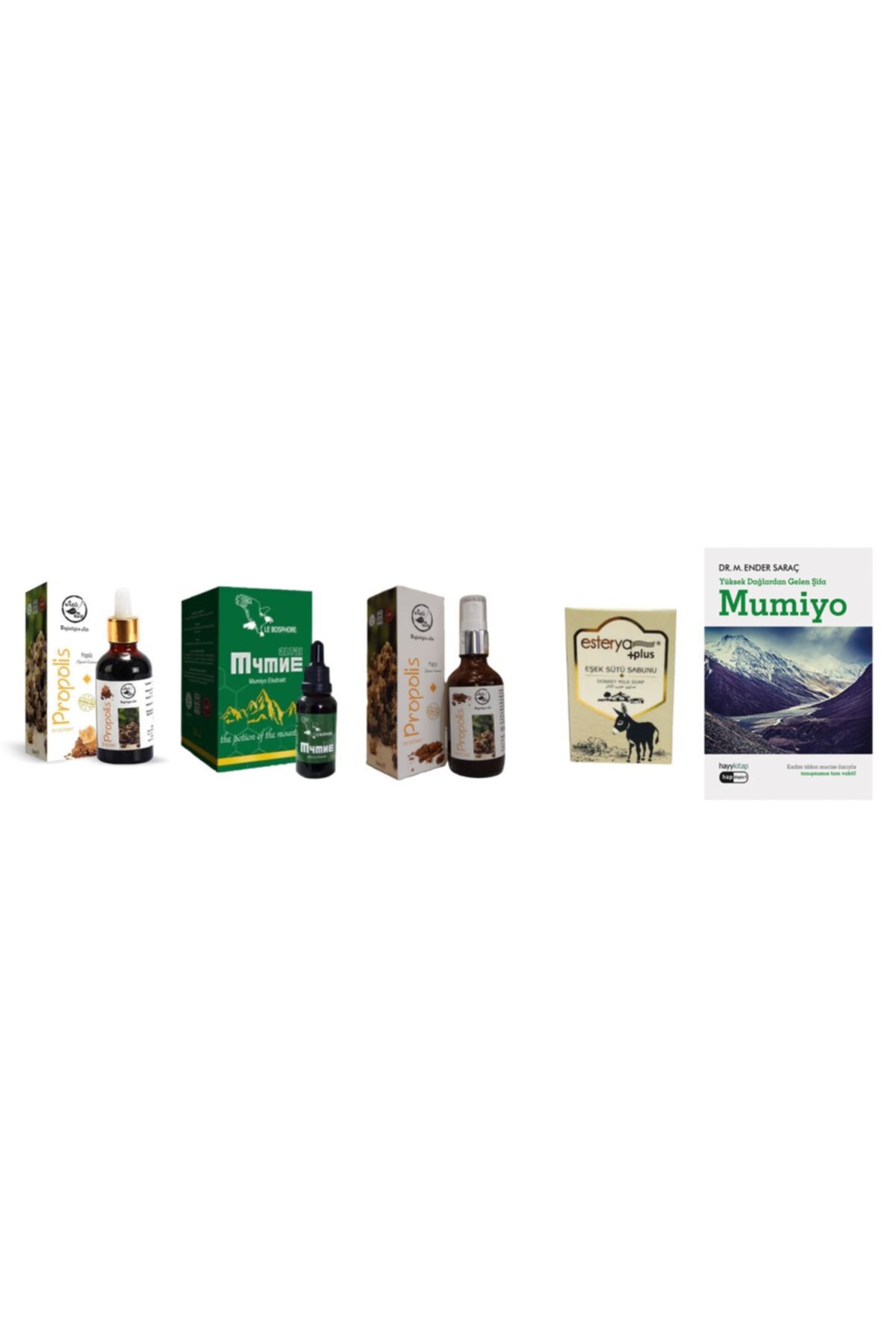 Aslı Bu Bakbunatural Mumiyo Mumian Ekstraktı 30ml Propolis Damla 50ml Propolis Sprey 50ml Eşek Sütü Sabun