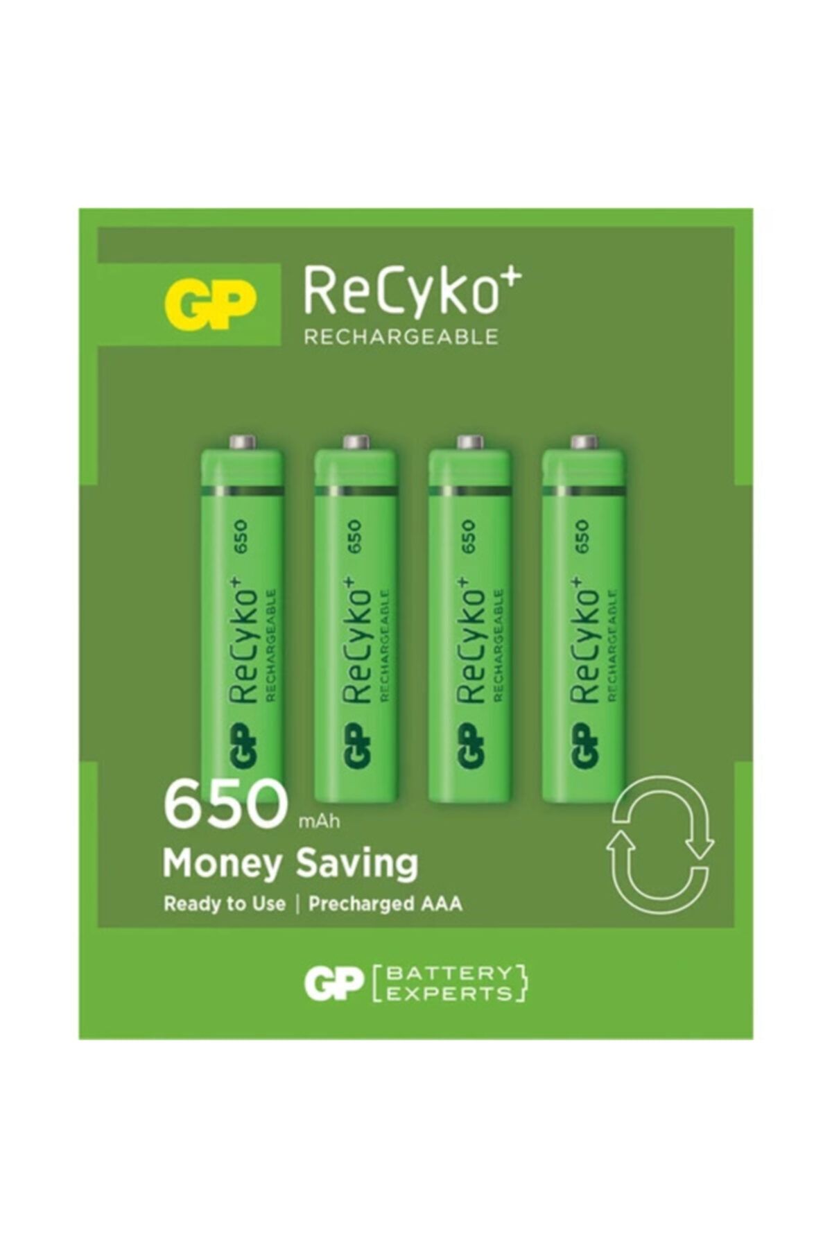 GP Batteries Aaa 650 Mah Şarjlı Ince Kalem Pil 4'lü Paket 65aaahcem-2gbr4
