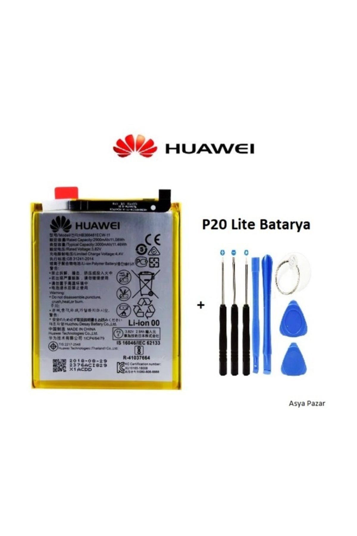 Huawei P20 Lite - P-smart Hb366481ecw Batarya Pil Ve Tamir Seti-ithalatçı Garantilidir
