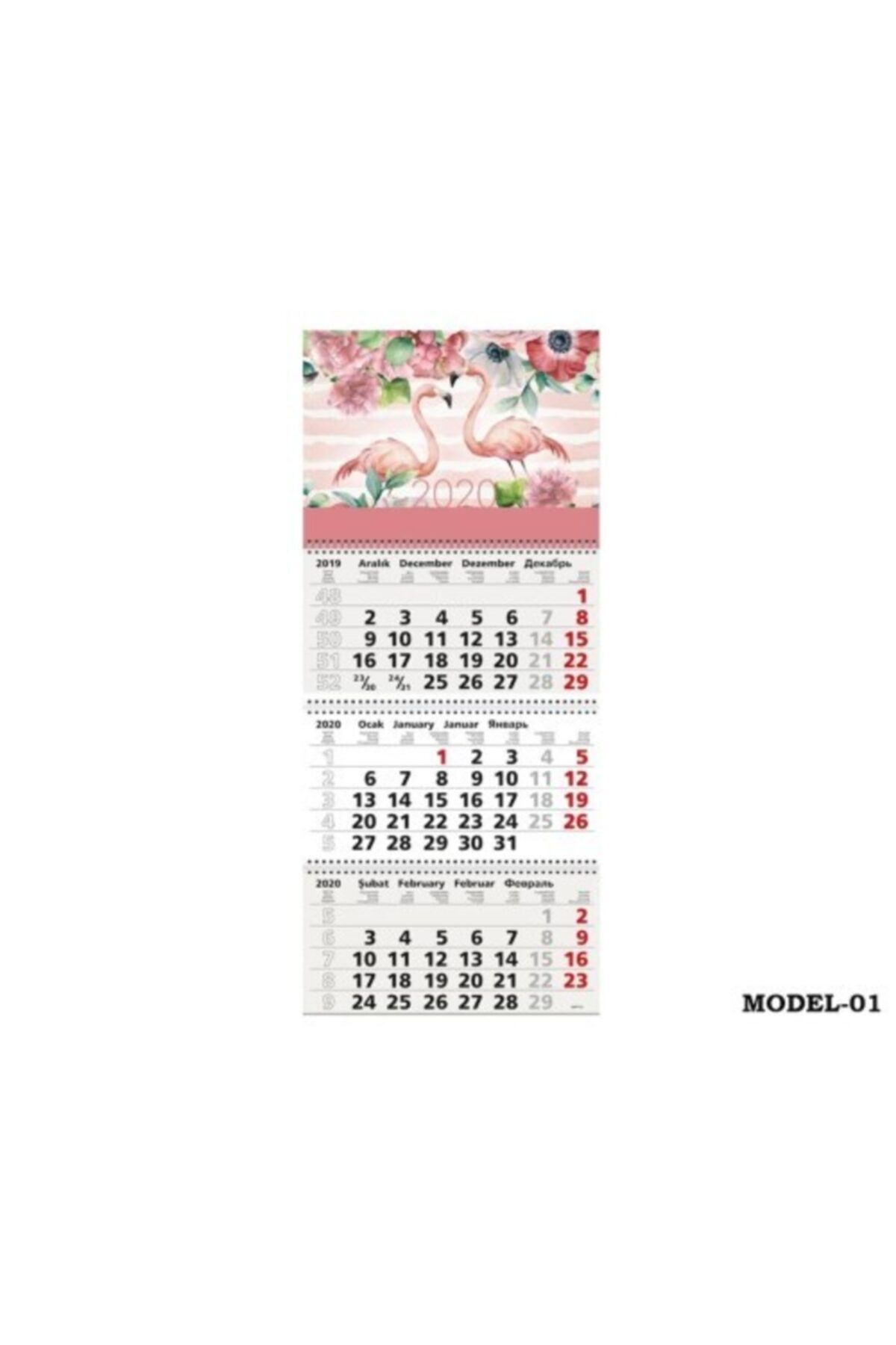 Gıpta Gemici Takvimi 78x33 Bristol Flamingo