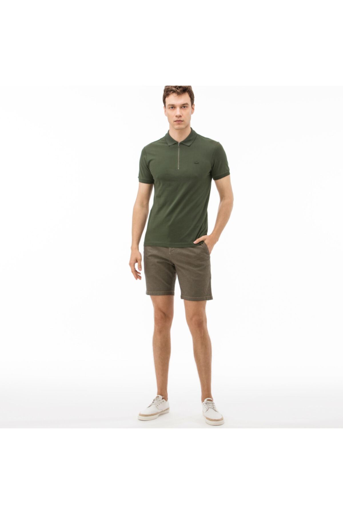 Lacoste Erkek Klasik Fit Kahverengi Bermuda FH0911