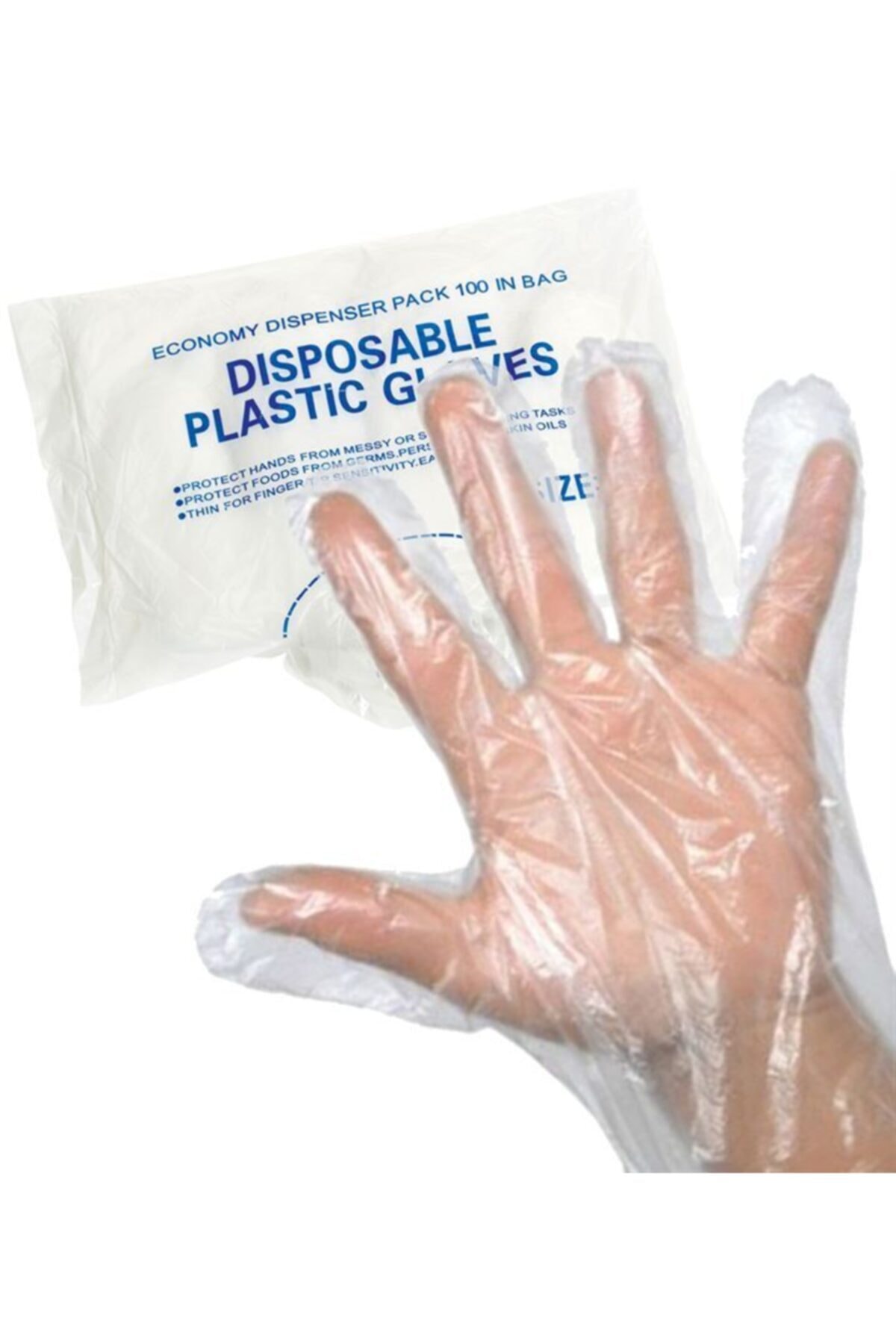 ROT Tek Kullanımlık Şeffaf Eldiven Xl Beden 50x100 Adet