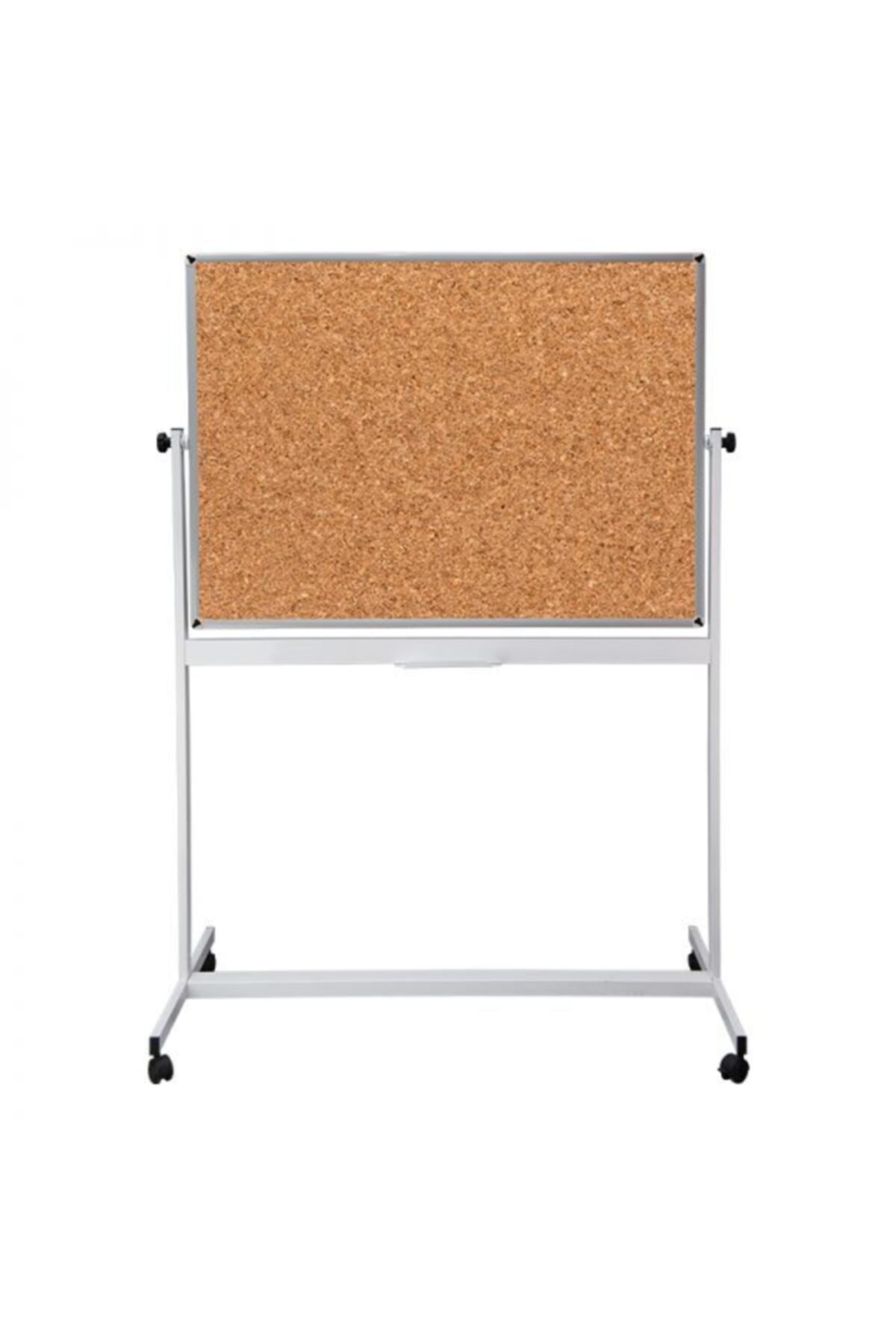 AKYAZI Mobil Ayaklı Çift Taraflı Mantar Pano + Ayak 120x140