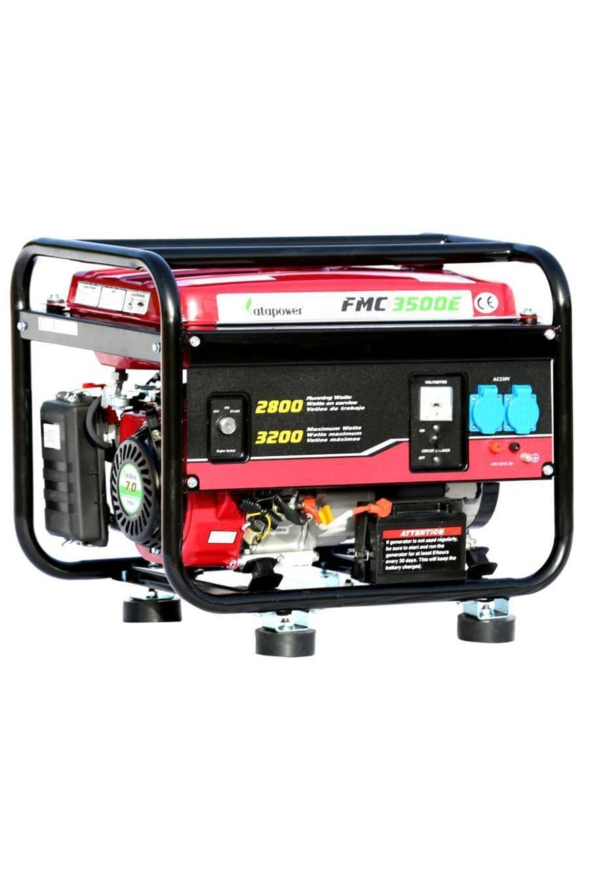 ATAPOWER Fmc 3500e Marşlı 3 Kw Benzinli Monofaze Jeneratör(akü Hariç)