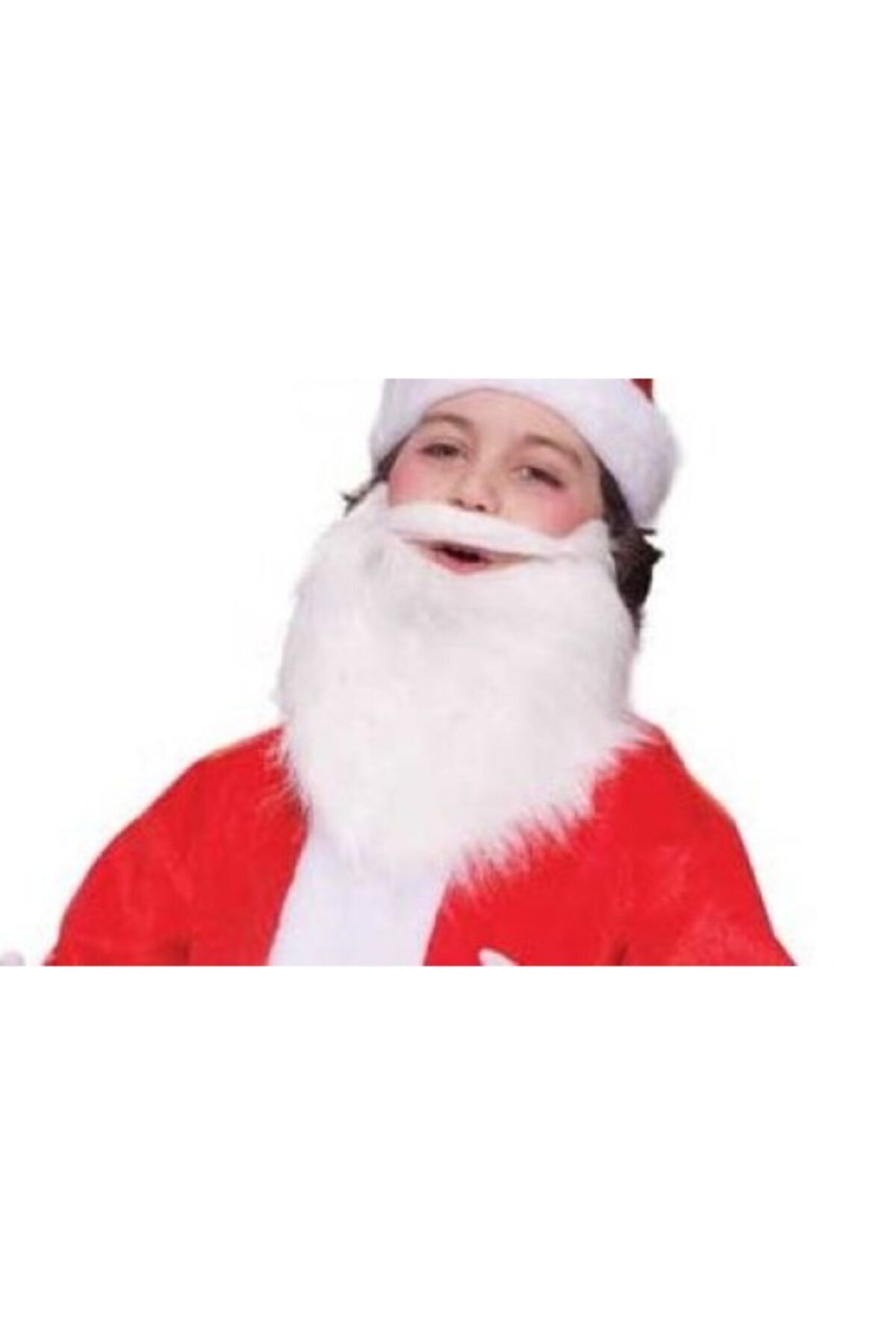 Kostüm Sarayı Erkek Çocuk Beyaz Noel Baba Sakalı