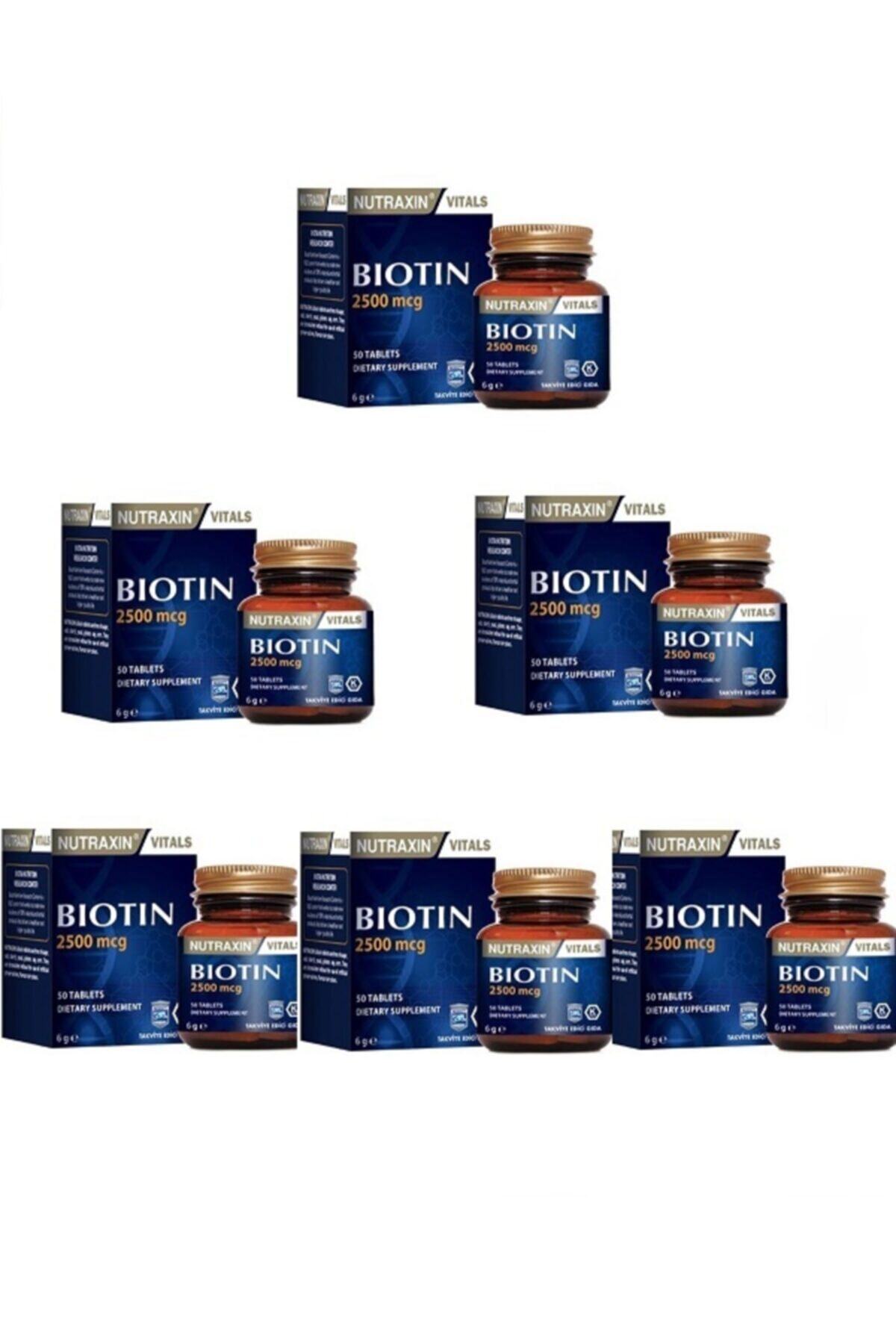 Nutraxin Yetişkinler Için Gıda Takviyesi Bıotın 30 Tablet 6 Adet