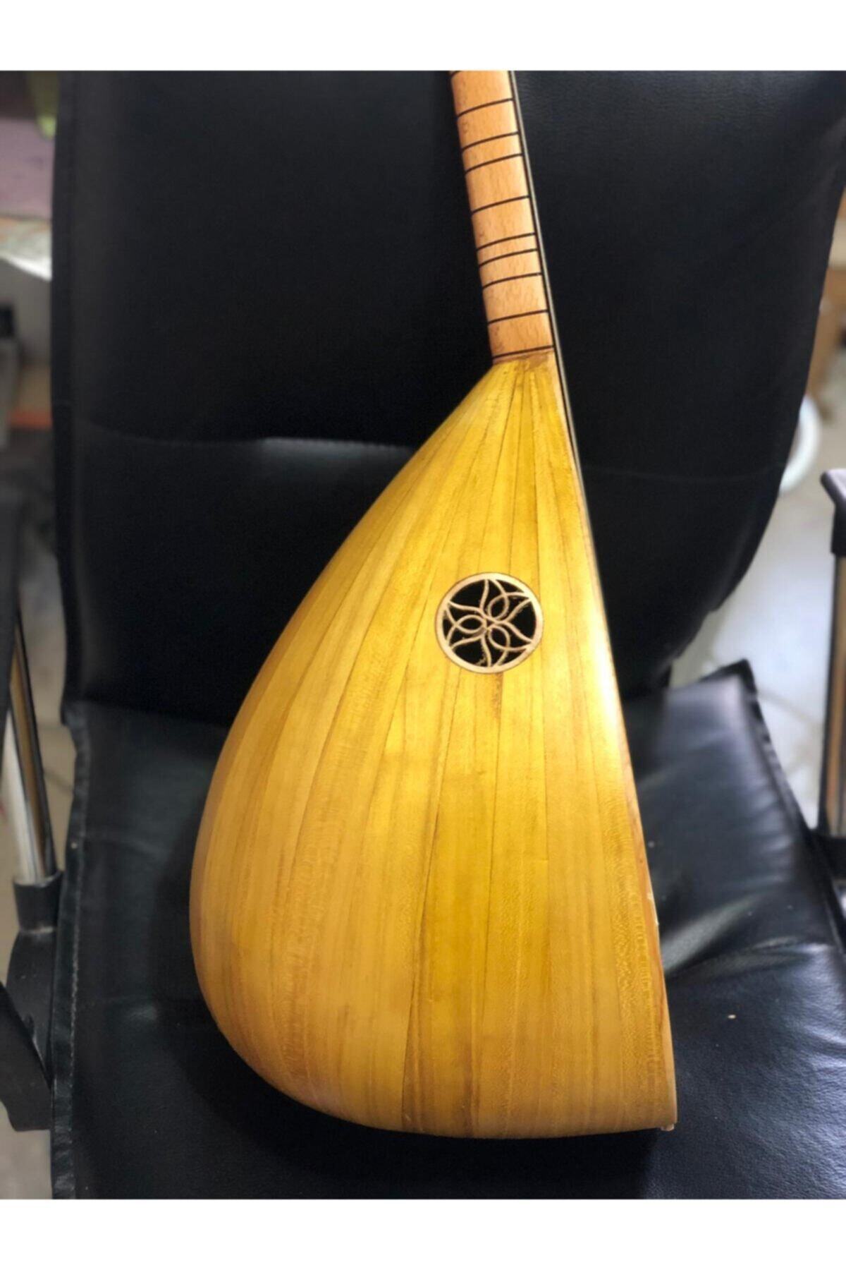 Akpınar Kısa Sap Flatolu Düz Çift Kafesli Harika Işçilik Dut Saz Bağlama