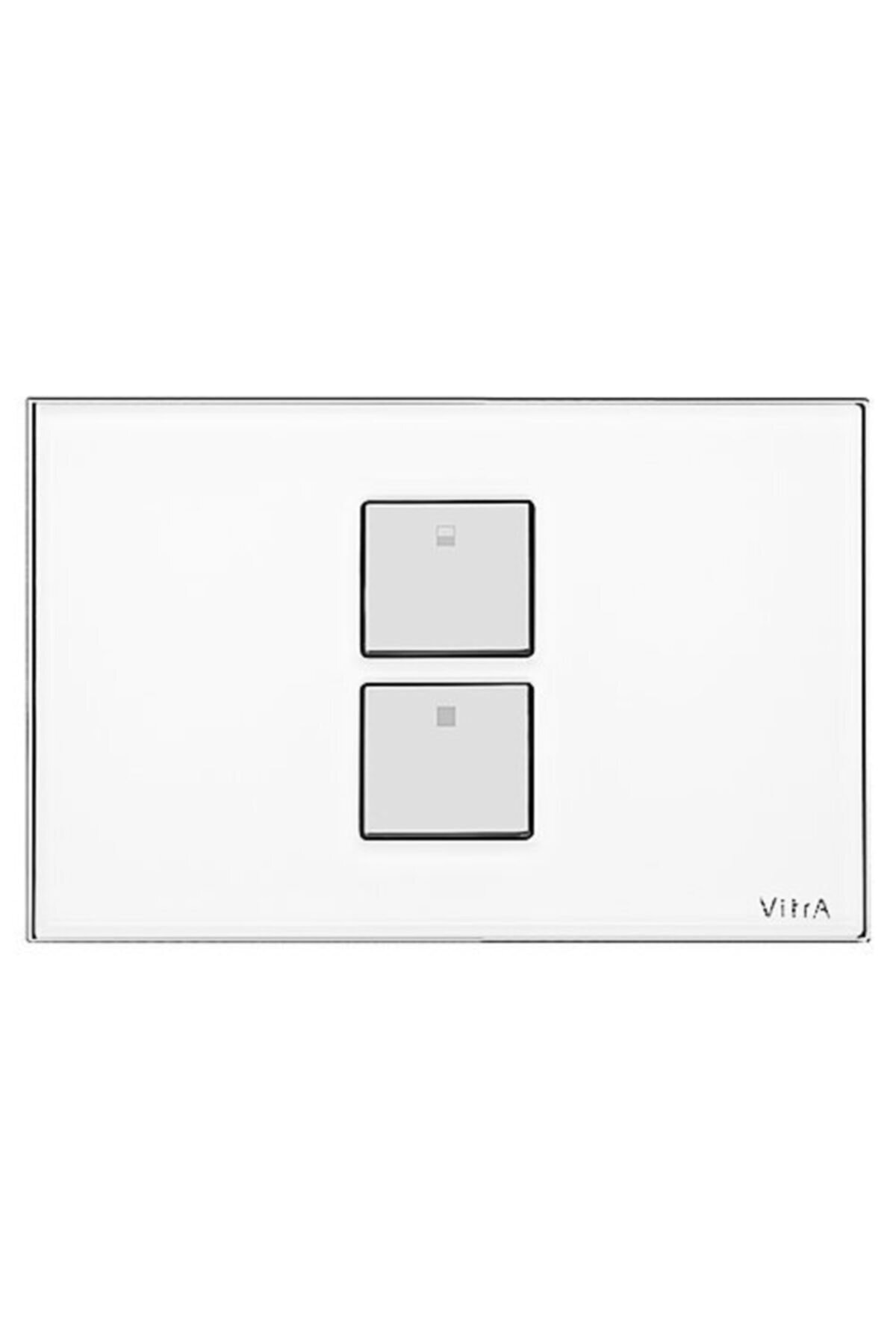 VitrA Kumanda Paneli, Twin 2, Pnömatik, Beyaz Cam,krom Çerçeve 740-0300