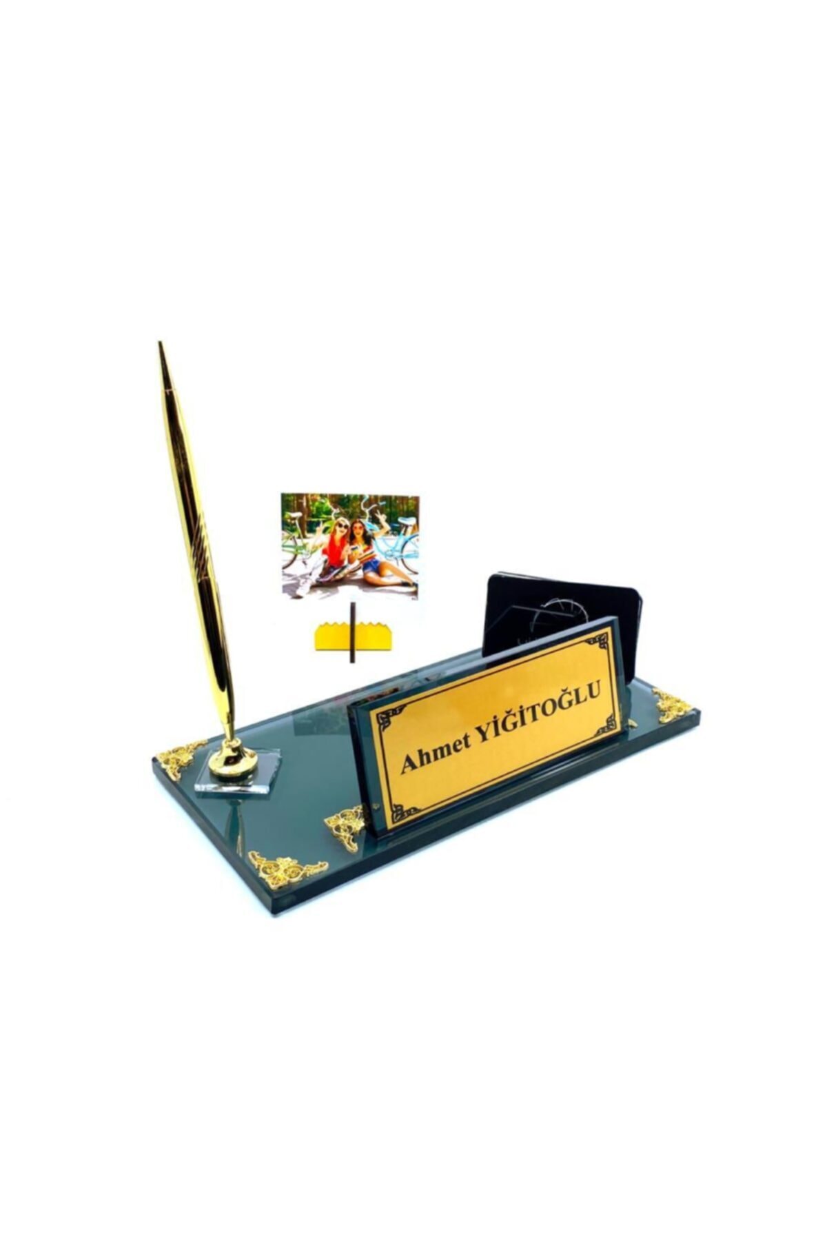 YİĞİTOĞLU DESIGN Premium Özel Tasarım Cam Masa Isimliği A83