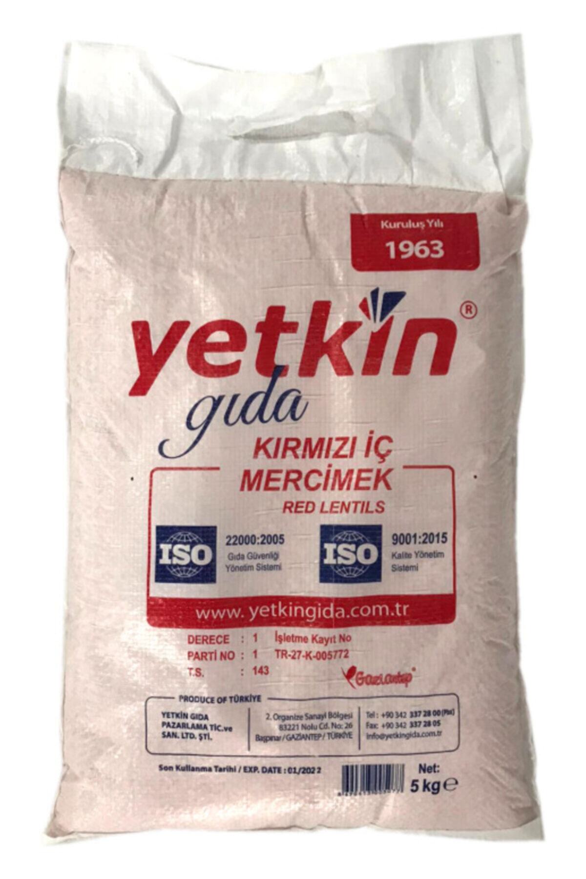 Yetkin Yerli Kırmızı Yaprak Mercimek 5 Kg Naturel