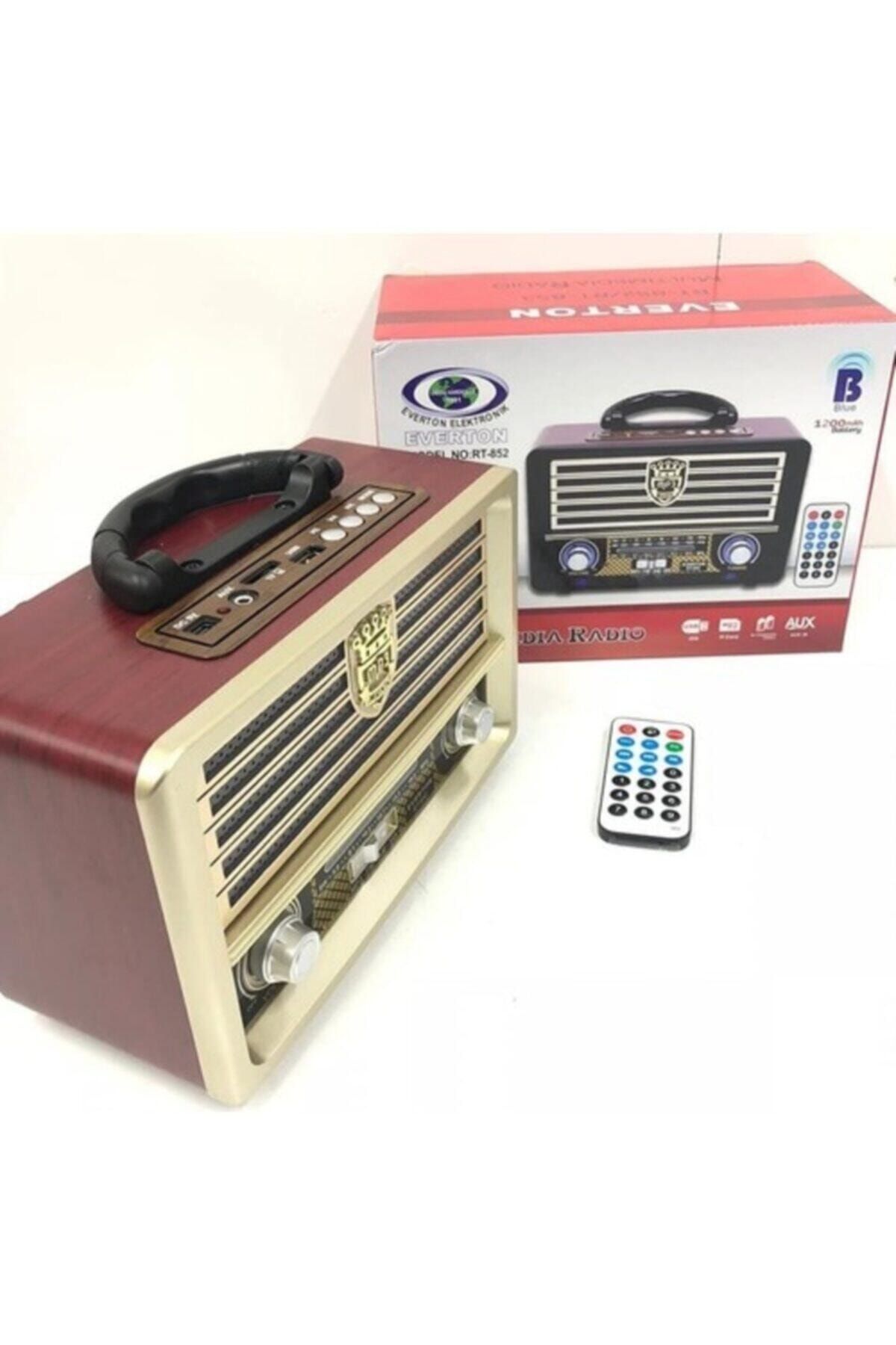 ataşbey Rt-852 Bluetoothlu Nostaljik Müzik Kutusu Radyo Mp3 Çalar Şarjlı