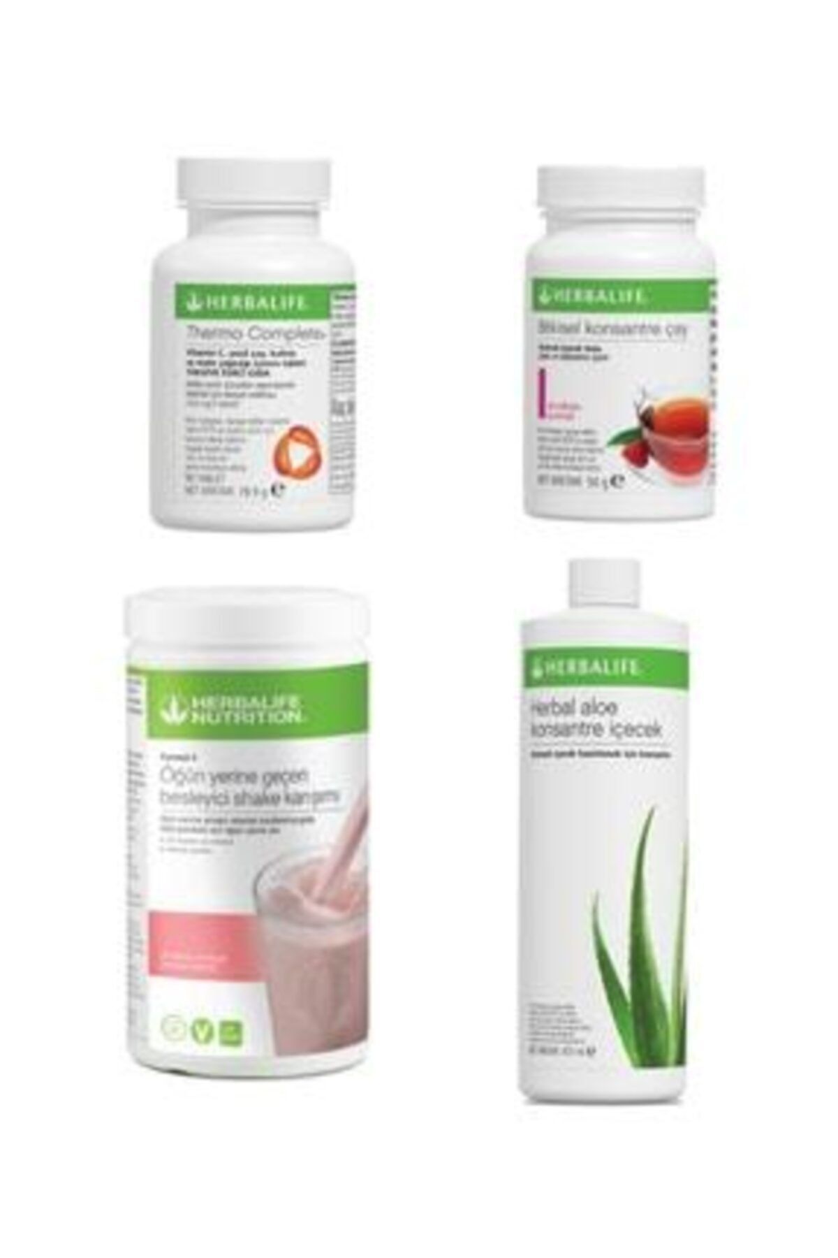 Herbalife Bölgesel Yağ Yakım - Ahududulu Shake 550 Gr+ Ahududu Çay 50gr + Aloe Vera Içececek + Thermo