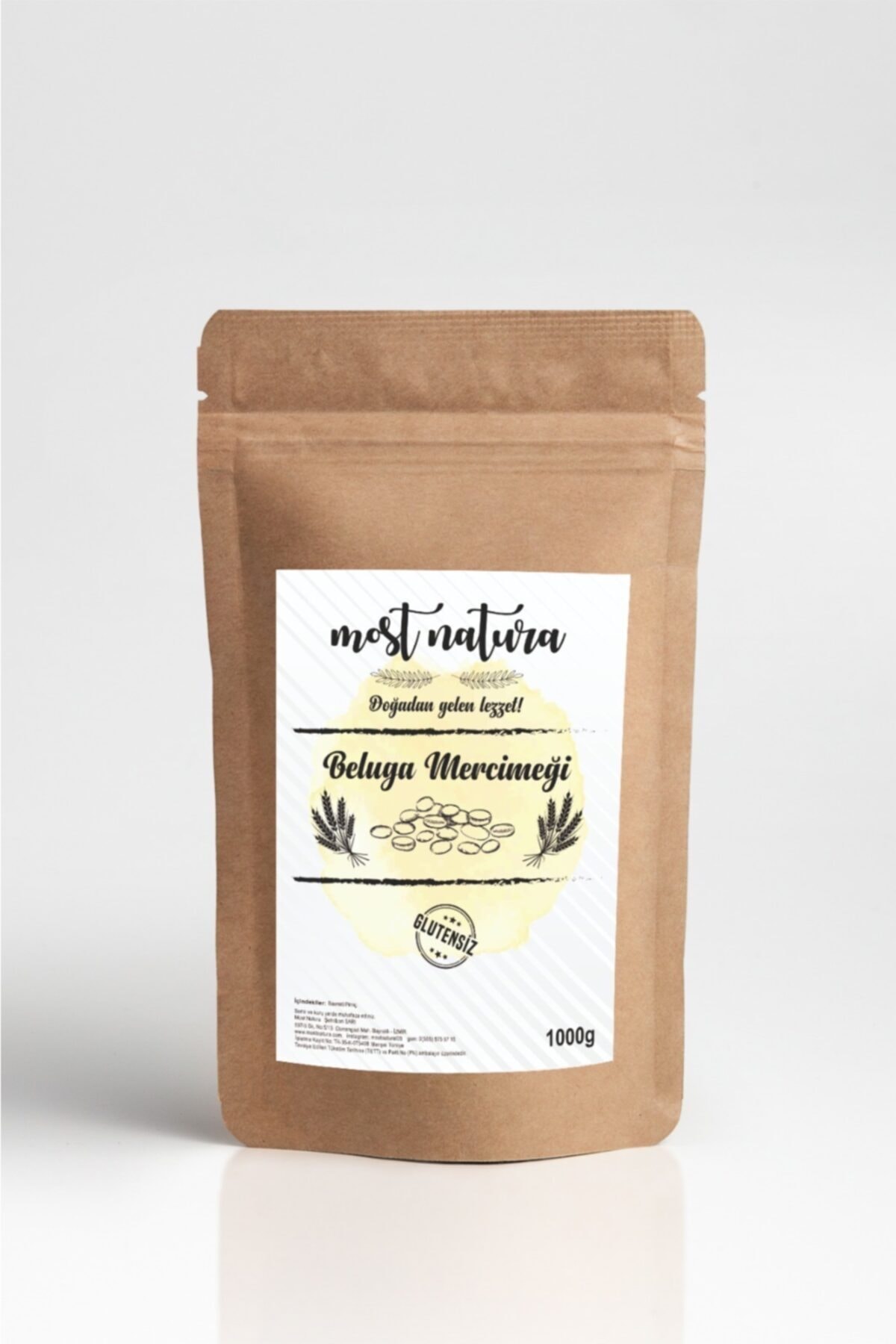 MOST NATURA Beluga Mercimeği 1kg (siyah Mercimek)