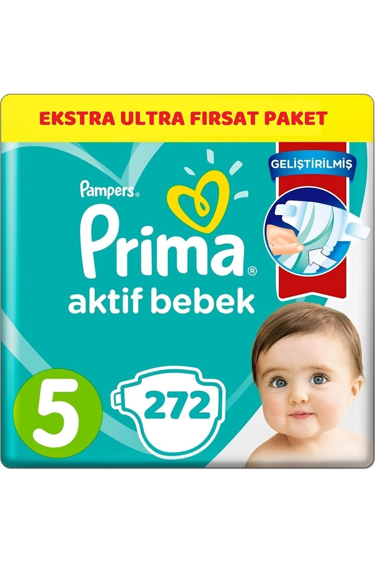 Prima Bebek Bezi Beden:5 (11-16kg) Junior 272 Adet Ekstra Ultra Fırsat Pk