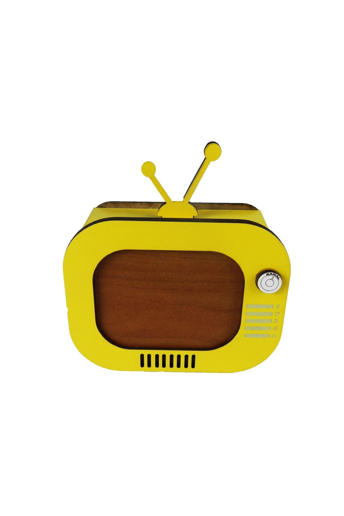 Toptan Hediyeci Büyük Boy Ahşap Televizyon Kumbara