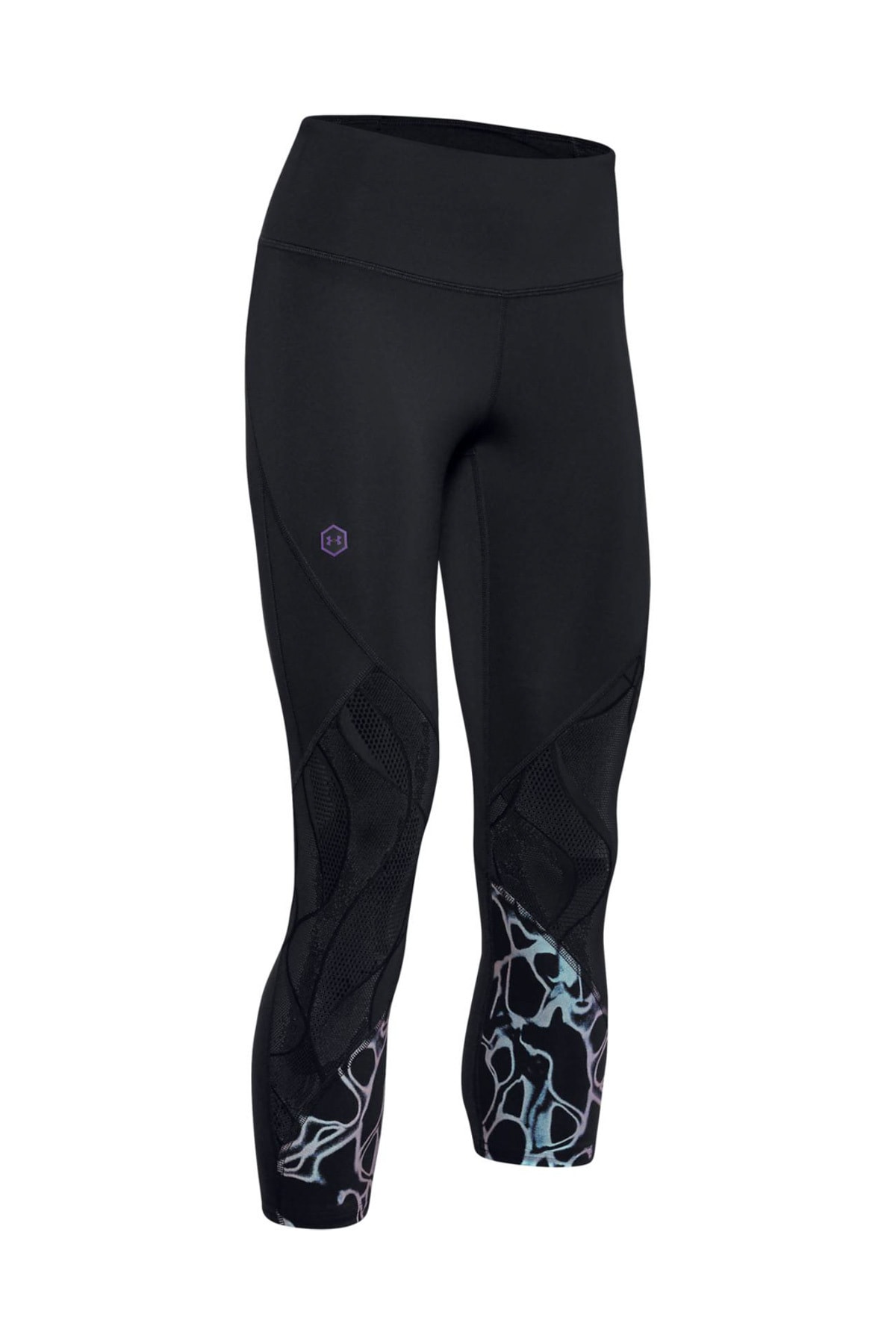 Under Armour Kadın Spor Tayt - Ua Rush Vent Iridescent Graphic Crop - 1351718-001