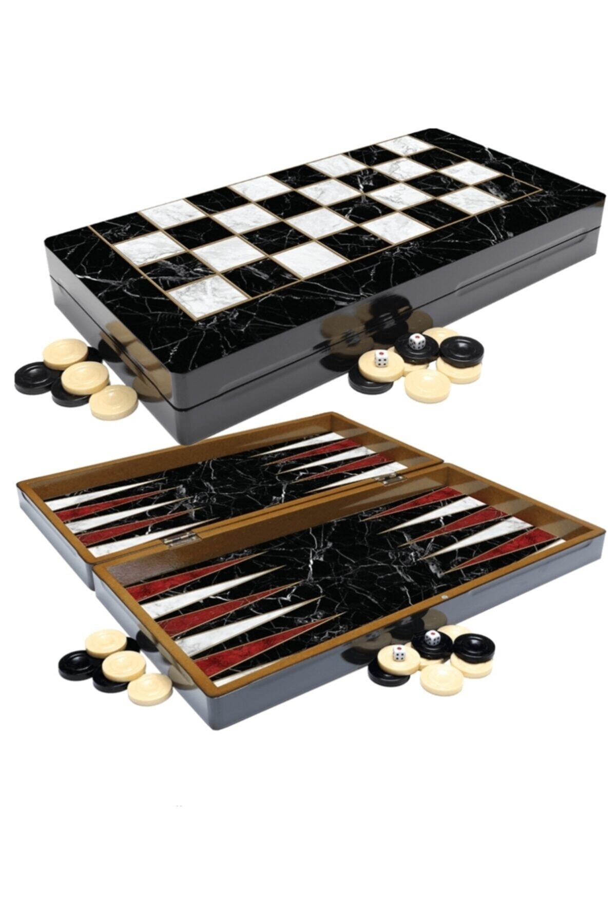 Yenigün Koray Oyun Aletleri Mermer Desen Büyük Boy Tavla