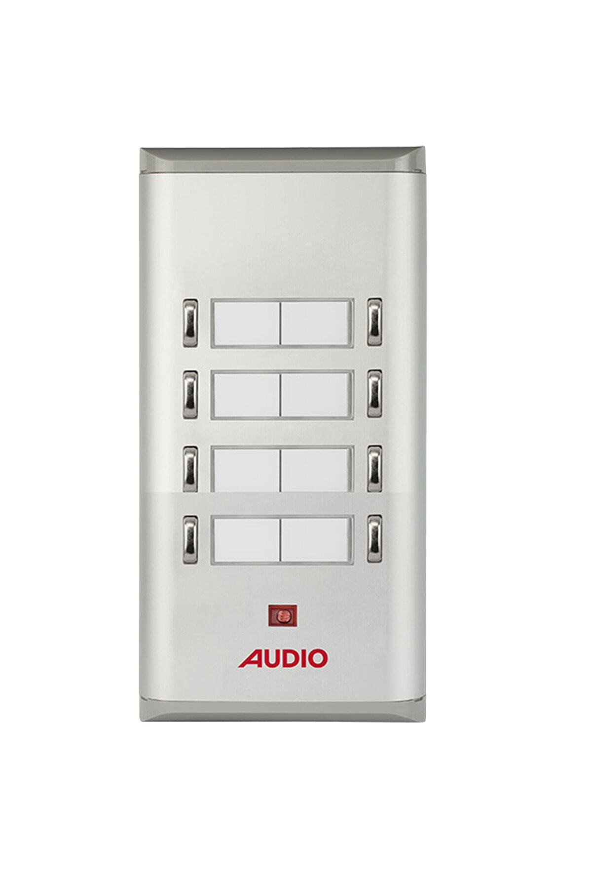 AUDİO 004851 E08 Yan Sıra Çift Butonlu Zil Panel 8'li Basic Serisi