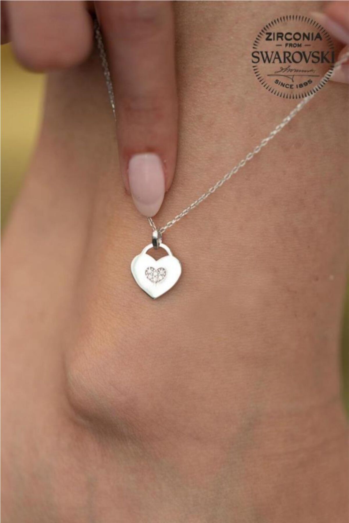 Ninova Silver Kadın Swarovski Taşlı Kalp Model Gümüş Halhal SBS0251