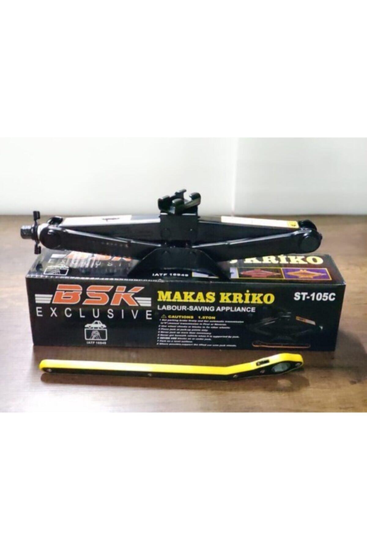 BSK Oto Kriko Cırcırlı Kollu Araç Kriko 1.5 Ton Makas Tip Cırcırlı