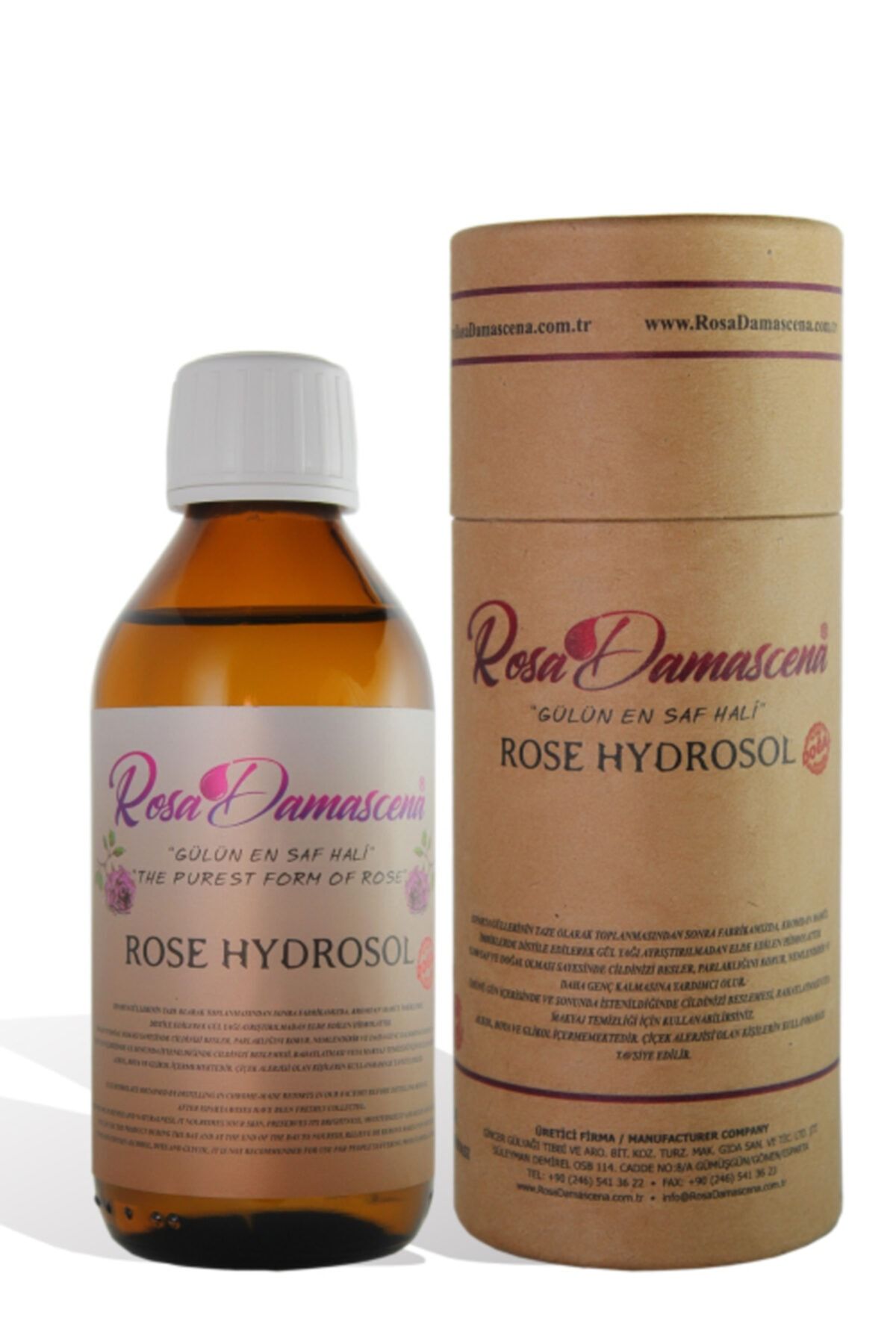 Rosa Damascena Doğal Gül Suyu Özü Rose Hydrosol %100 Saf Ve Doğal 150 ml