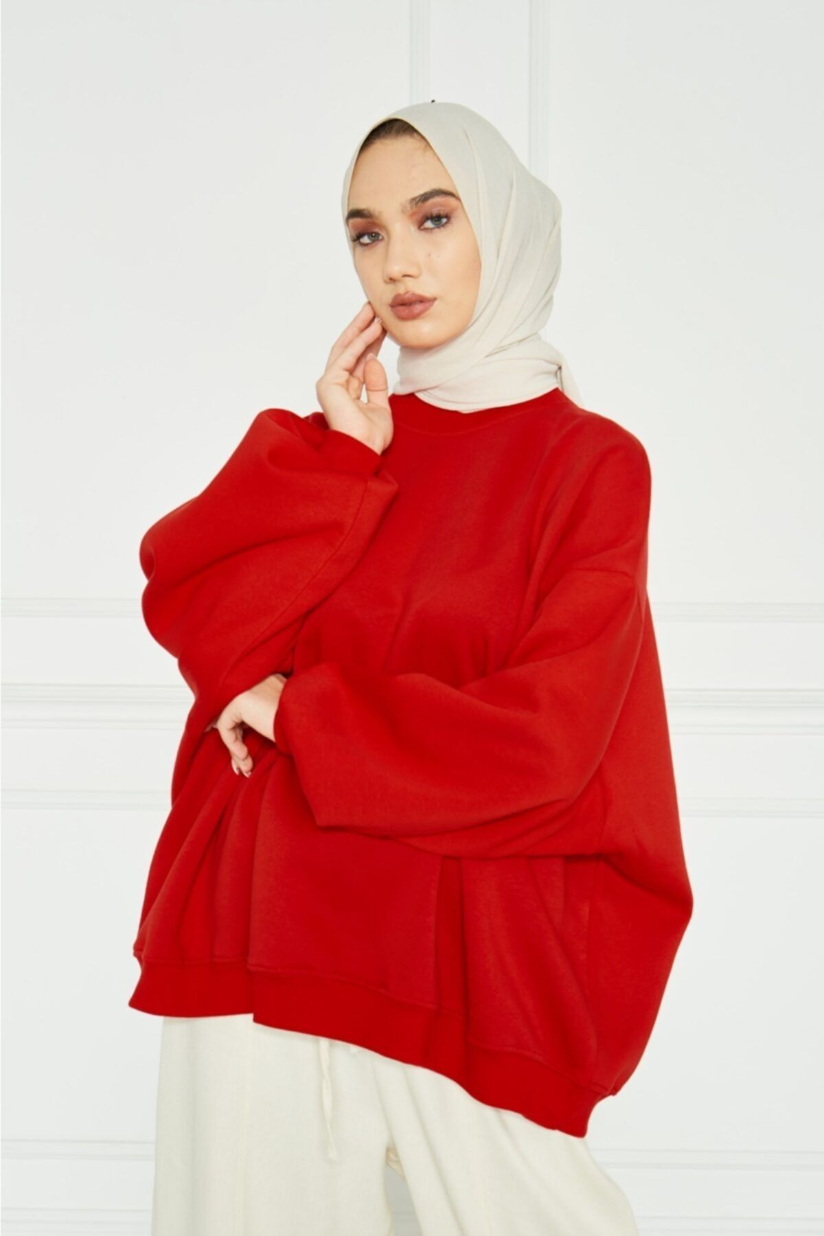 hulyakurtdesign Kırmızı Sweatshirt