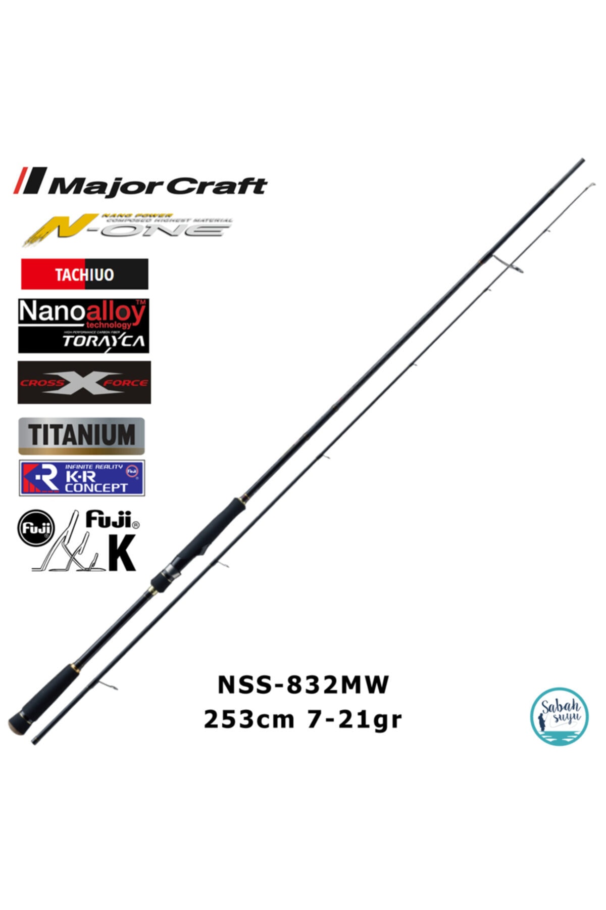 MAJOR CRAFT N-one Nss-832mw Cutlass 253cm 7-21gr (2p) Spin Kamış