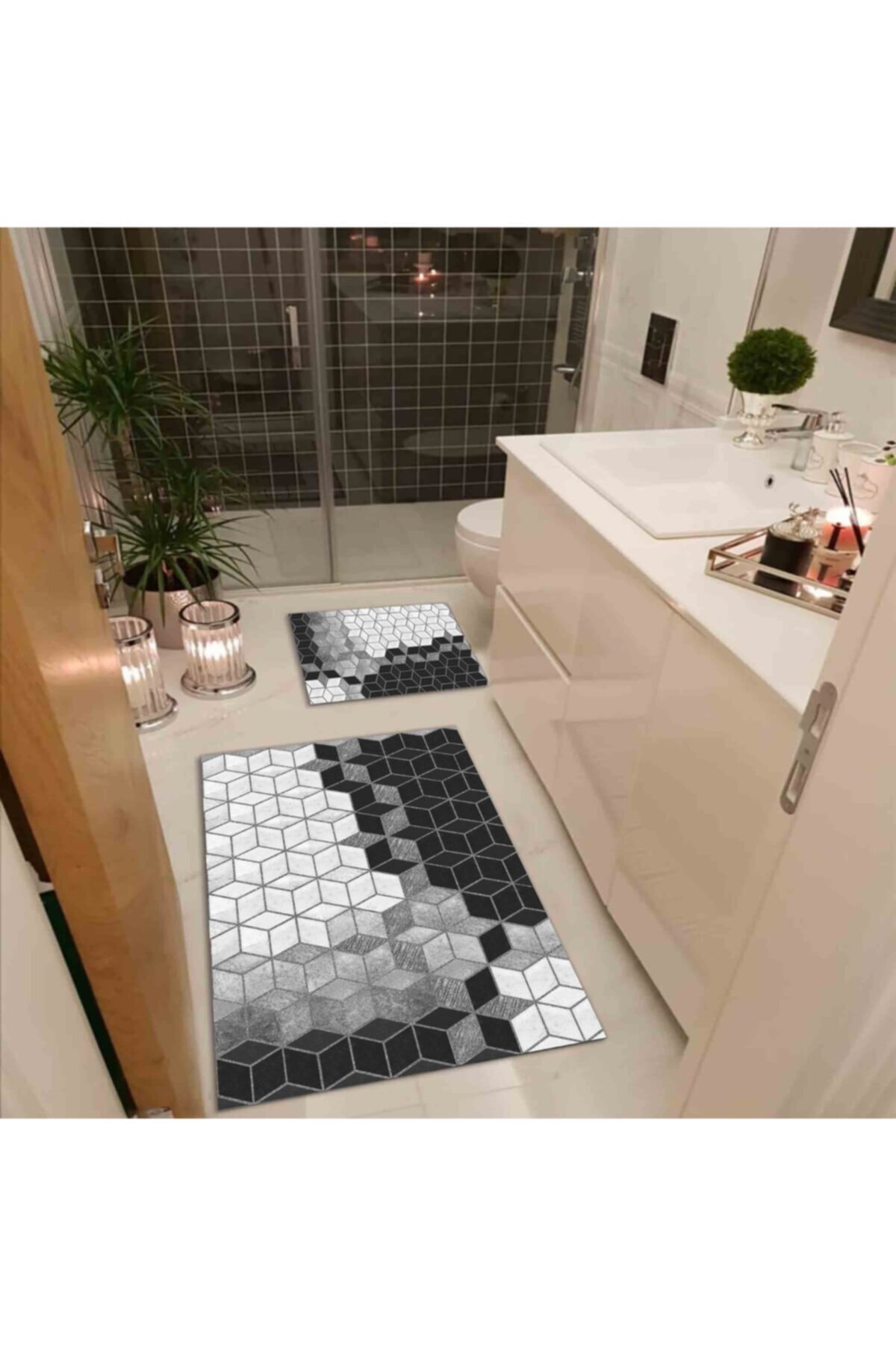 Medafil X 2 Li Banyo Takımı Dokuma Taban