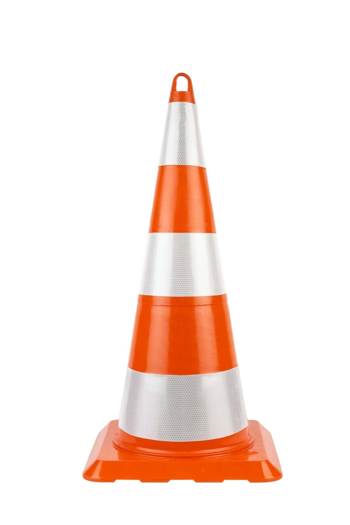 Üstün 75 Cm. Kırılmaz Trafik Konisi (3 Reflektifli)