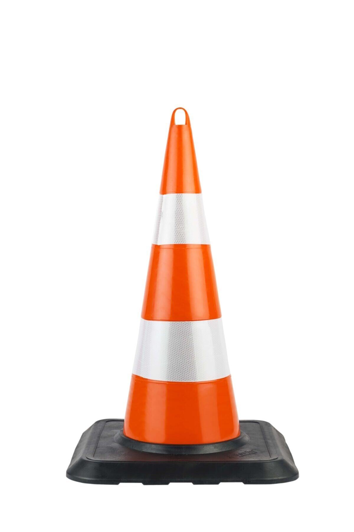 Üstün 75 Cm. Kırılmaz Trafik Konisi (çift Reflektifli) Ağırlıklı