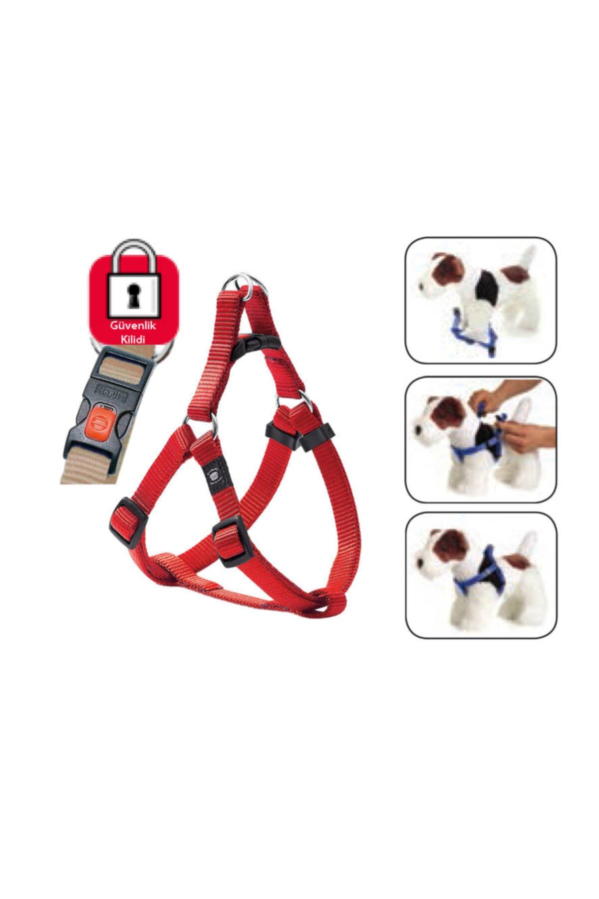 Karlie Karlıe Kilitli Göğüs Tasma L 60-90cm Kırmızı
