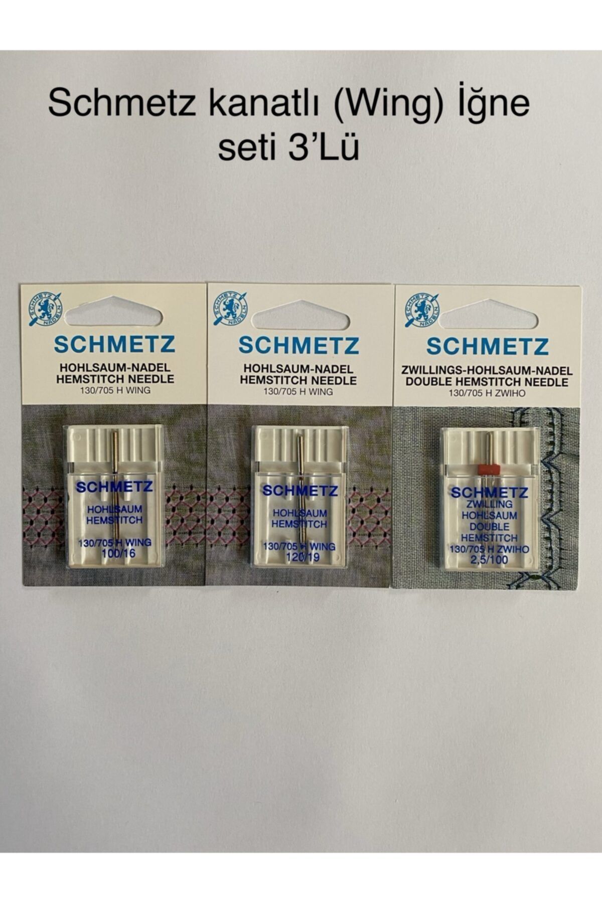SCHMETZ Kanatlı ( Wing ) Iğne Seti 3'lü