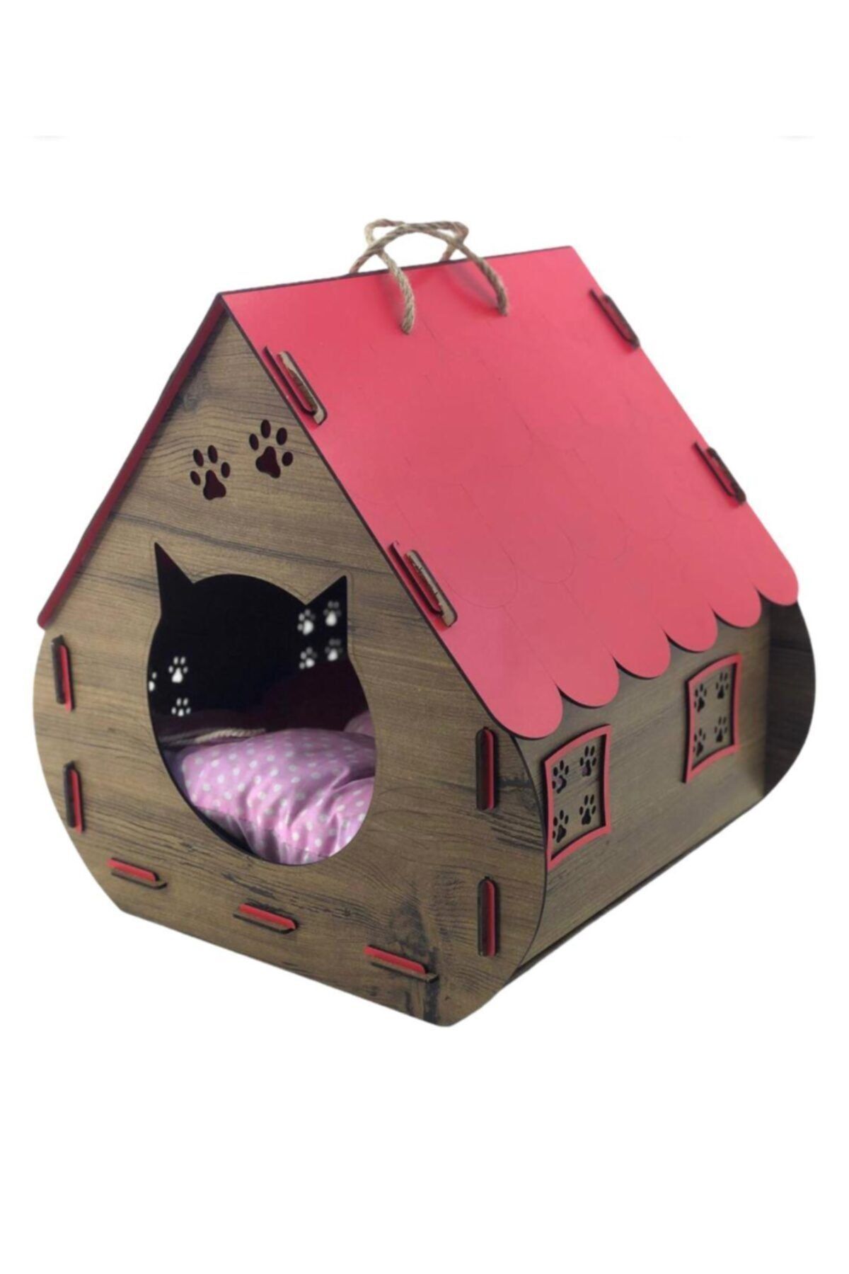 PullsarShopping Kiremit Rengi Çatılı Kedi Evi