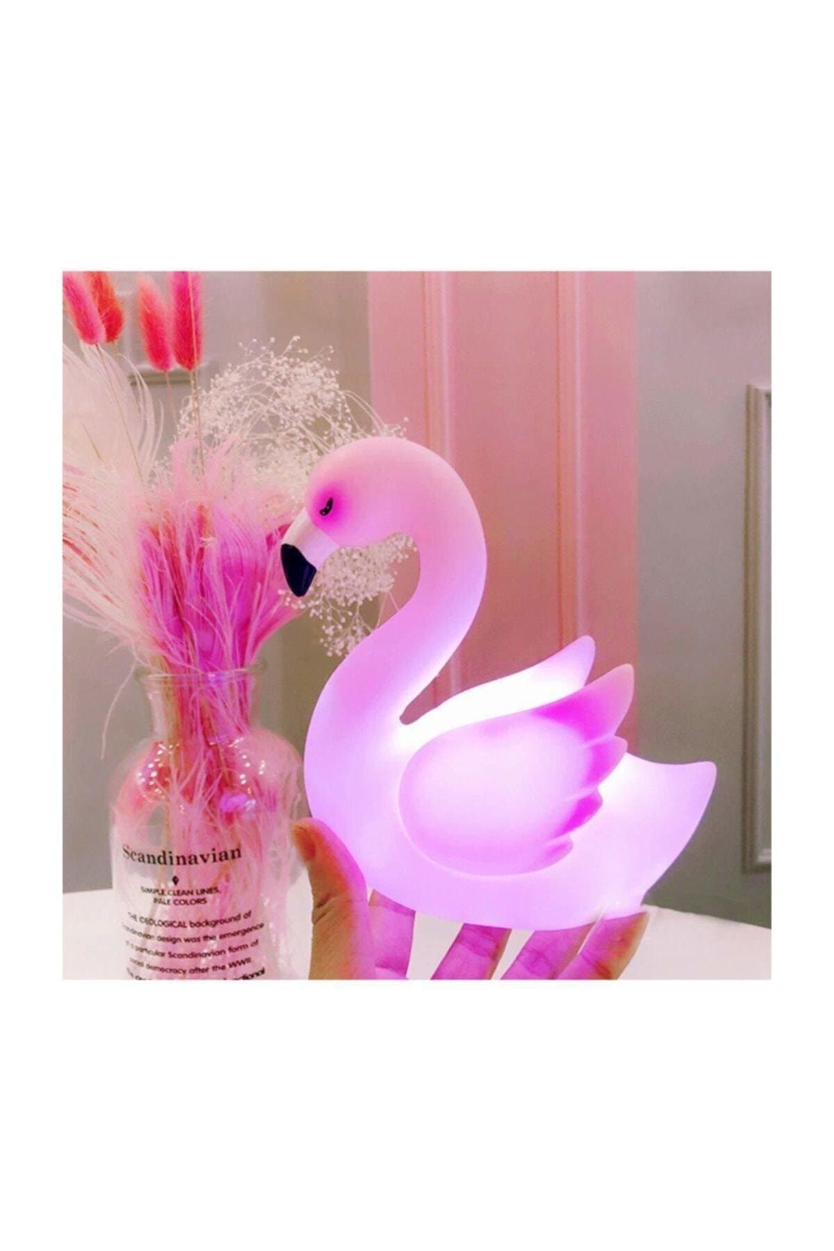 Velina Home Led Işıklı Silikon Flamingo Gece Lambası Aydınlatması