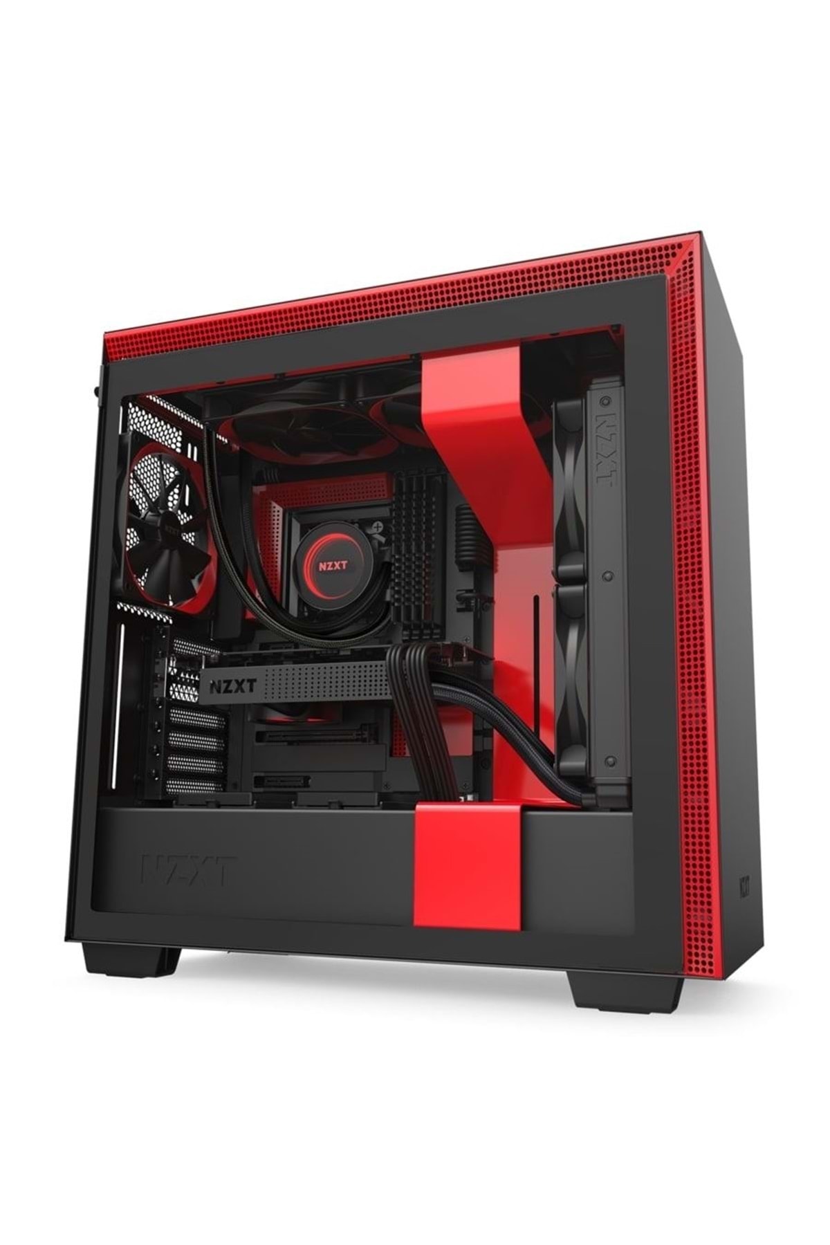Nzxt H710 Mid Tower Black/red Chassis (ca-h710b-br)
