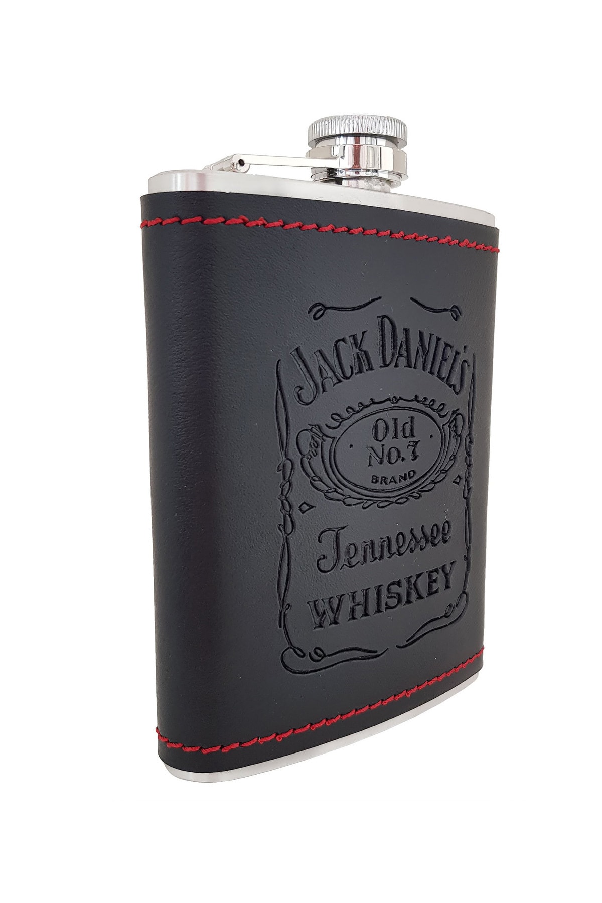 Weather Forecast Jack Daniel S Logo Çelik 8oz Deri Kaplı 240 ml Içki Matarası Dp02