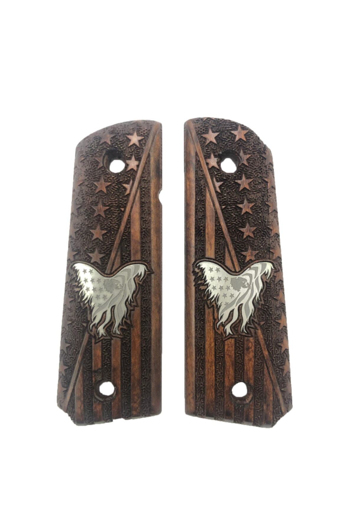 Arslantaş Colt 1911 Uyumlu Özel Model Metal Lazer Kesim Ahşap Mod71