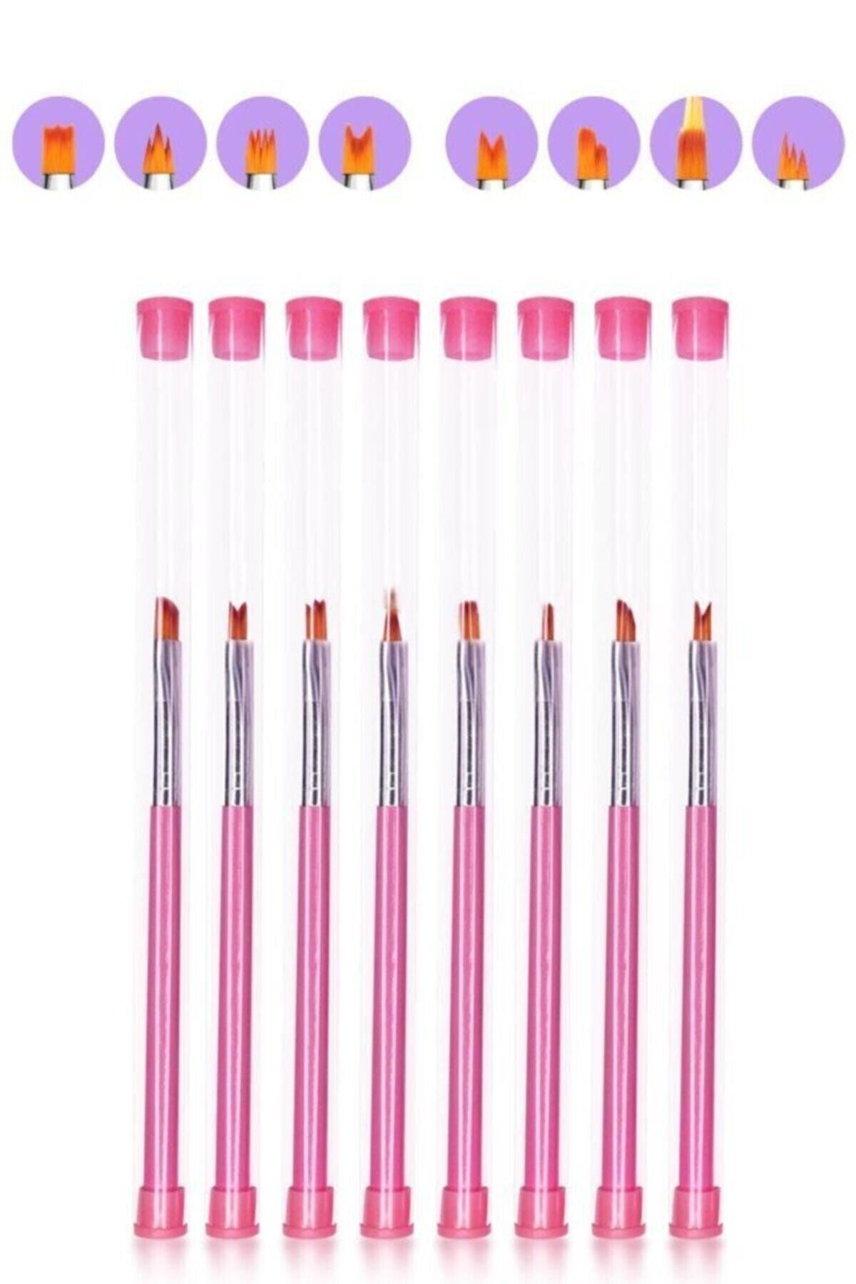 Trendy Baby Beauty Tırnak Süsleme Nail Art 8'li Fırça Seti