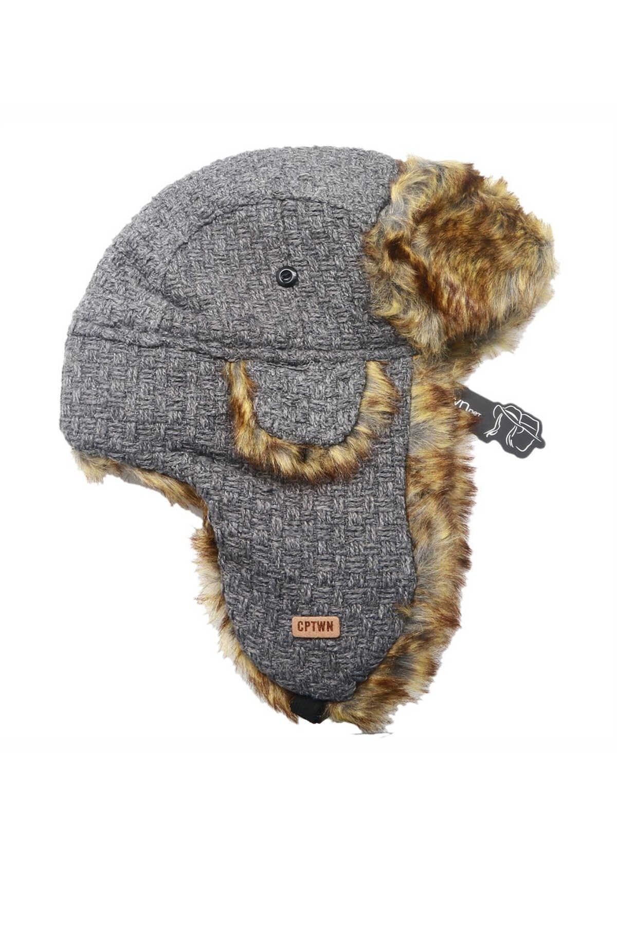 Retrobox Unisex Pilot Bere Şapka