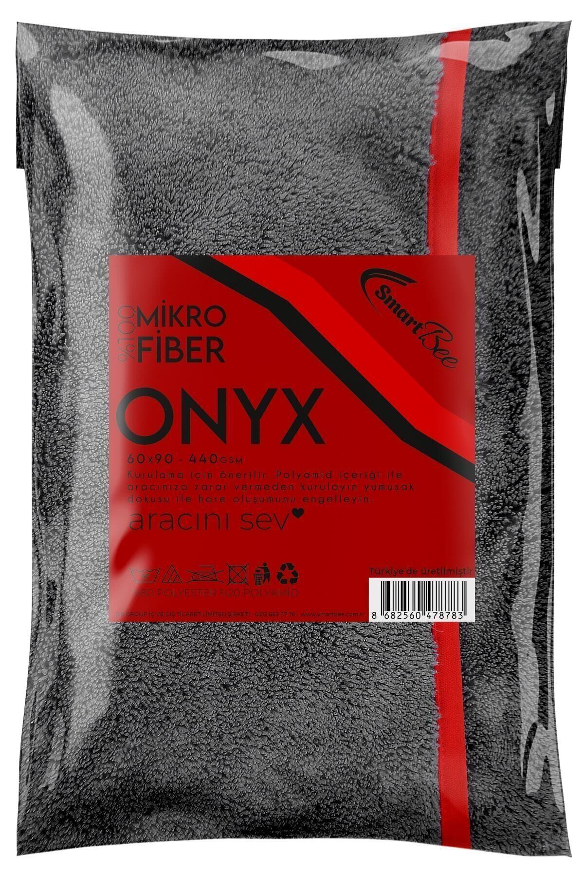 SmartBee Onyx Mikrofiber Antrasit Oto Kurulama Havlusu 60x90 cm 440gsm