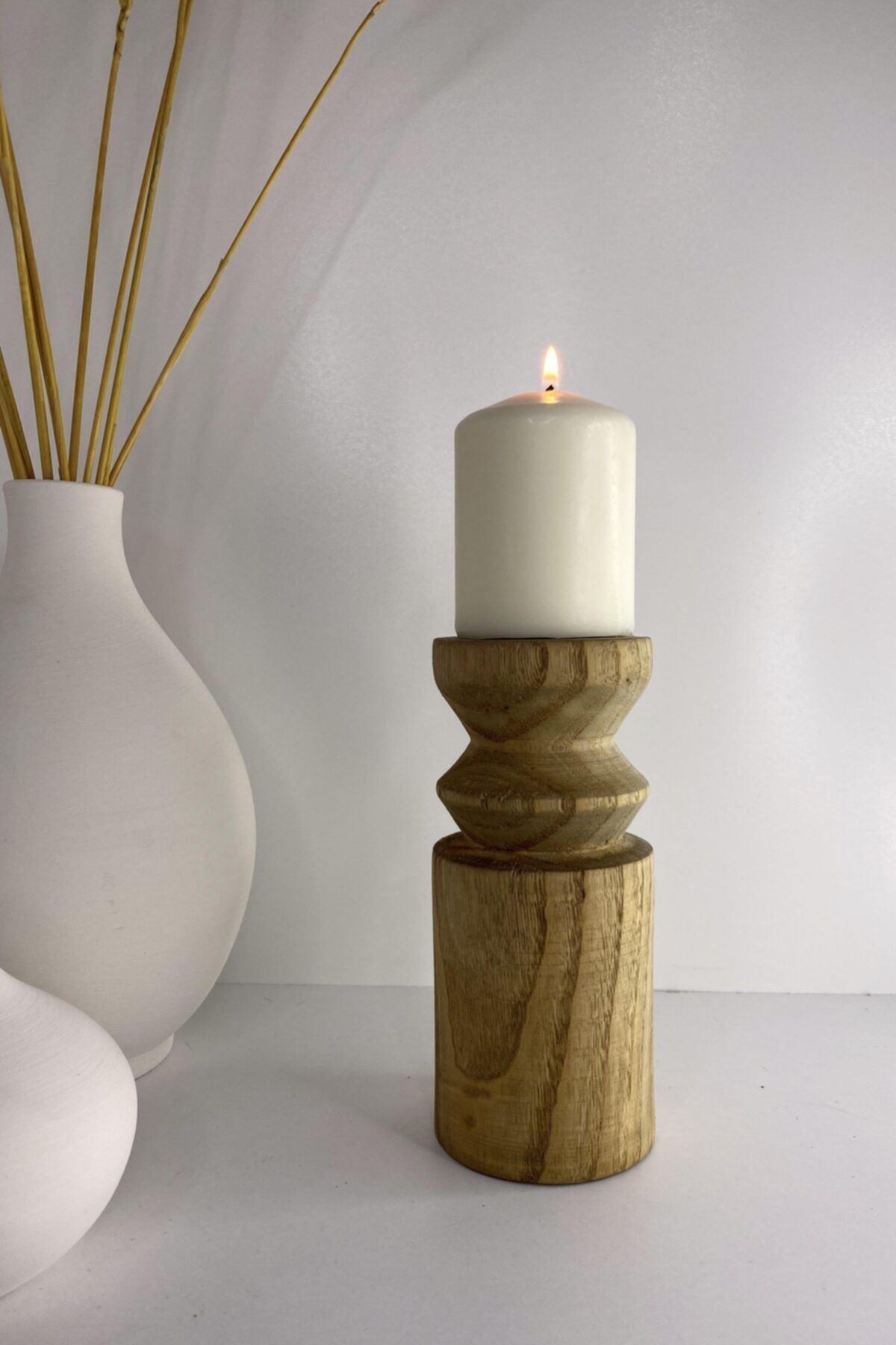 Basic Decor Nature Ahşap Şamdan & Mumluk