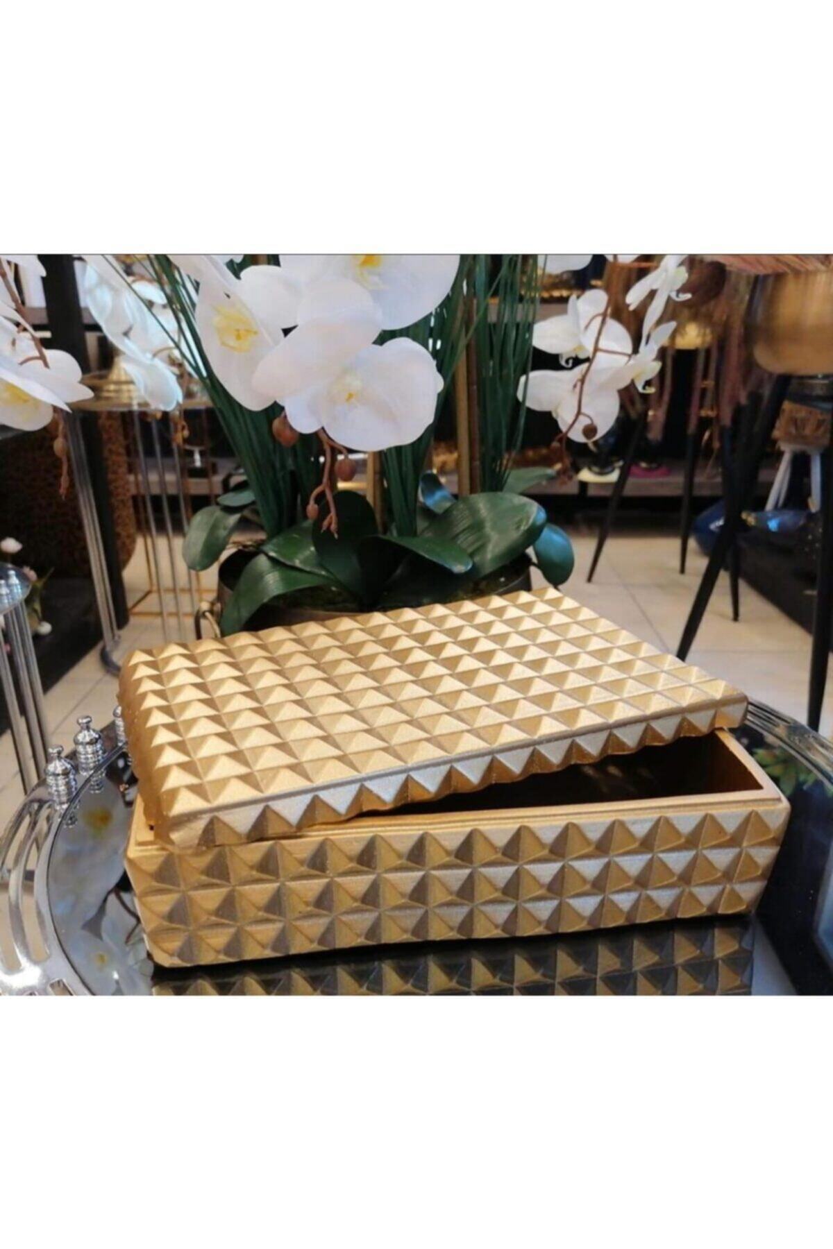 Sillage Home Dekoratif Gold Zımba Kutu