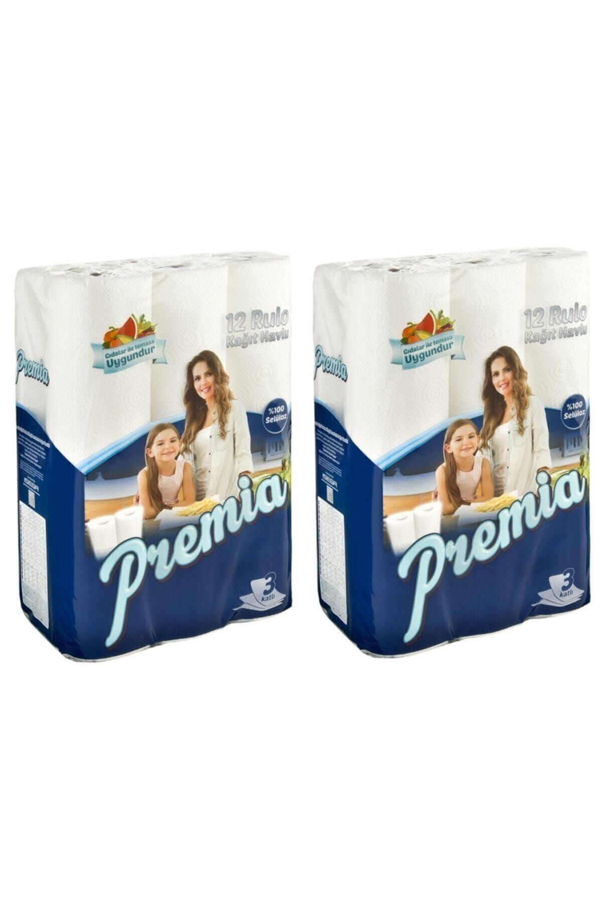 Viking Premia 3 Katlı 12'li Havlu Kağıdı 12x2=24 Rulo