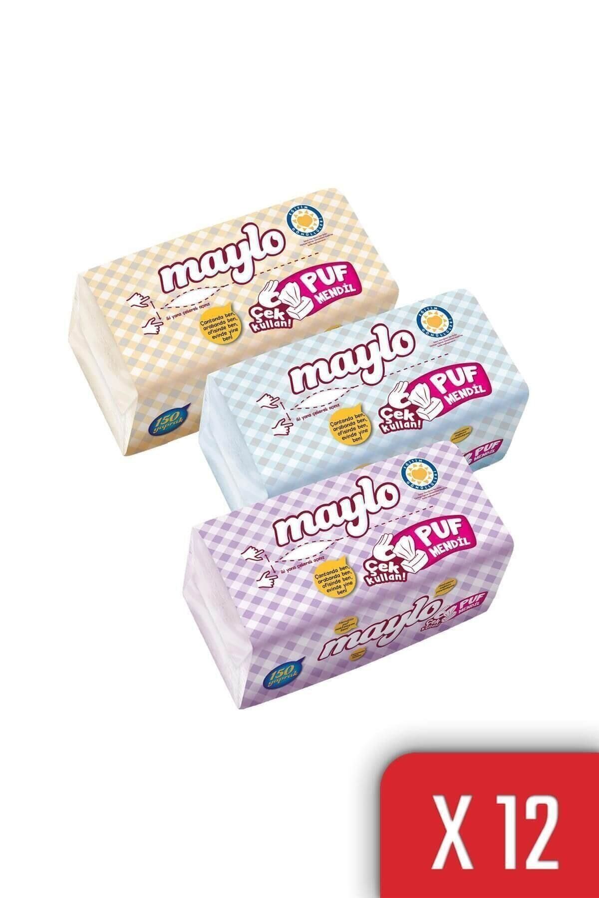 Maylo Puf Mendil 150 Yaprak 12'li Paket