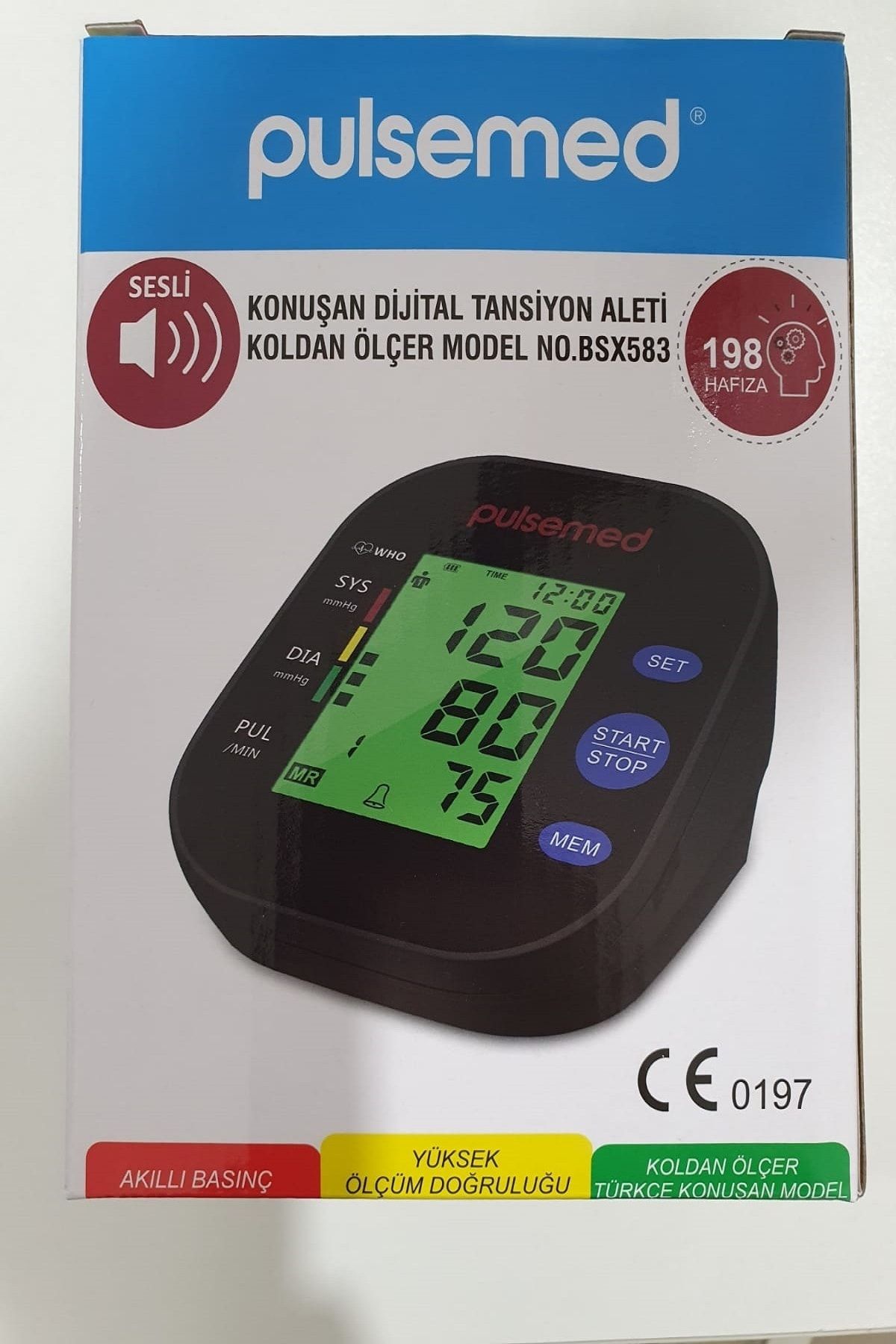 Pulsemed Tansiyon Aleti -dijital Koldan Ölçer( Bsx583 Siyah)