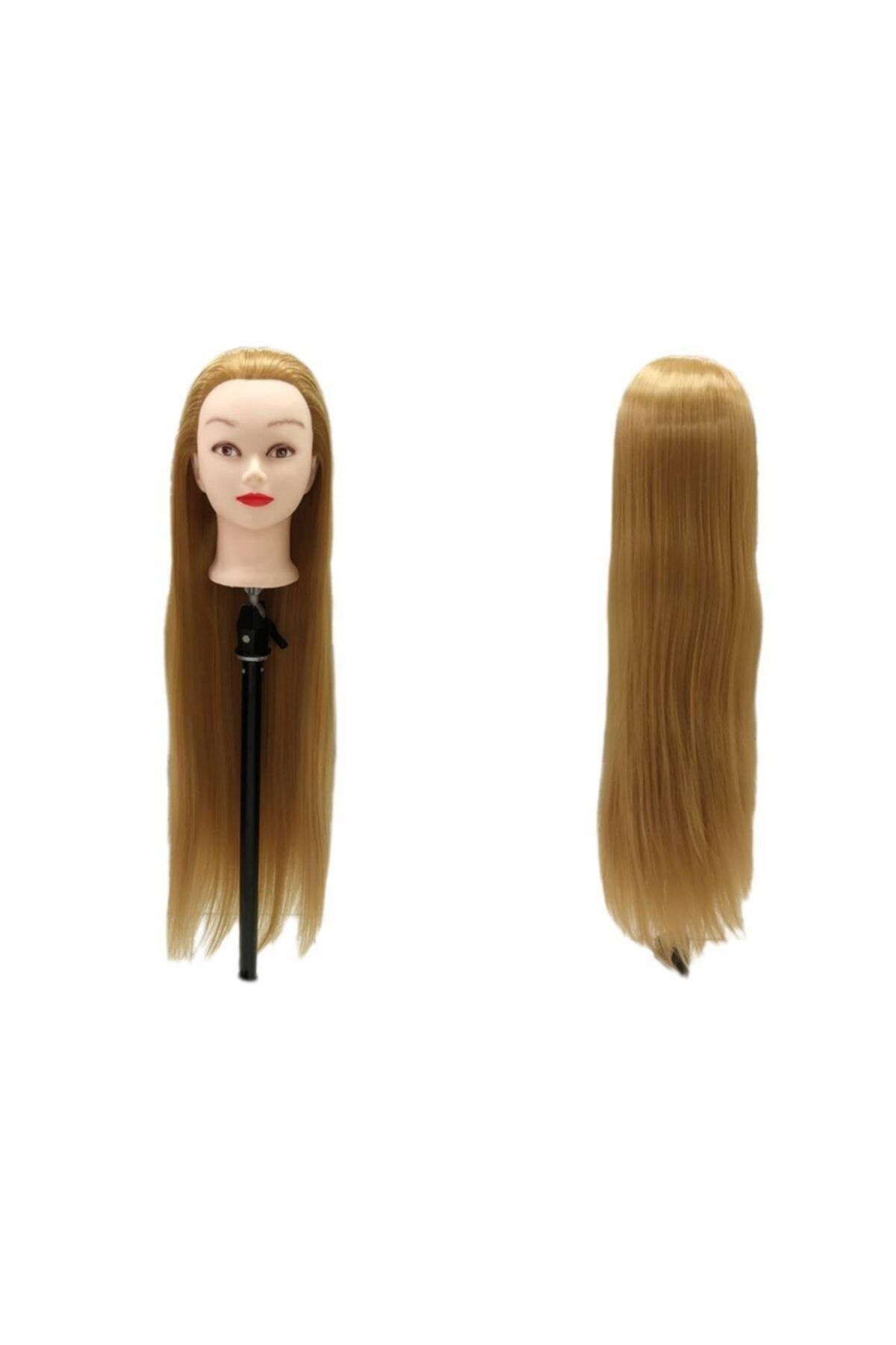 My Hair Türkiye Kuaför Eğitim Mankeni Açık Karamel 75 Cm Masa Aparatı Hediyelidir