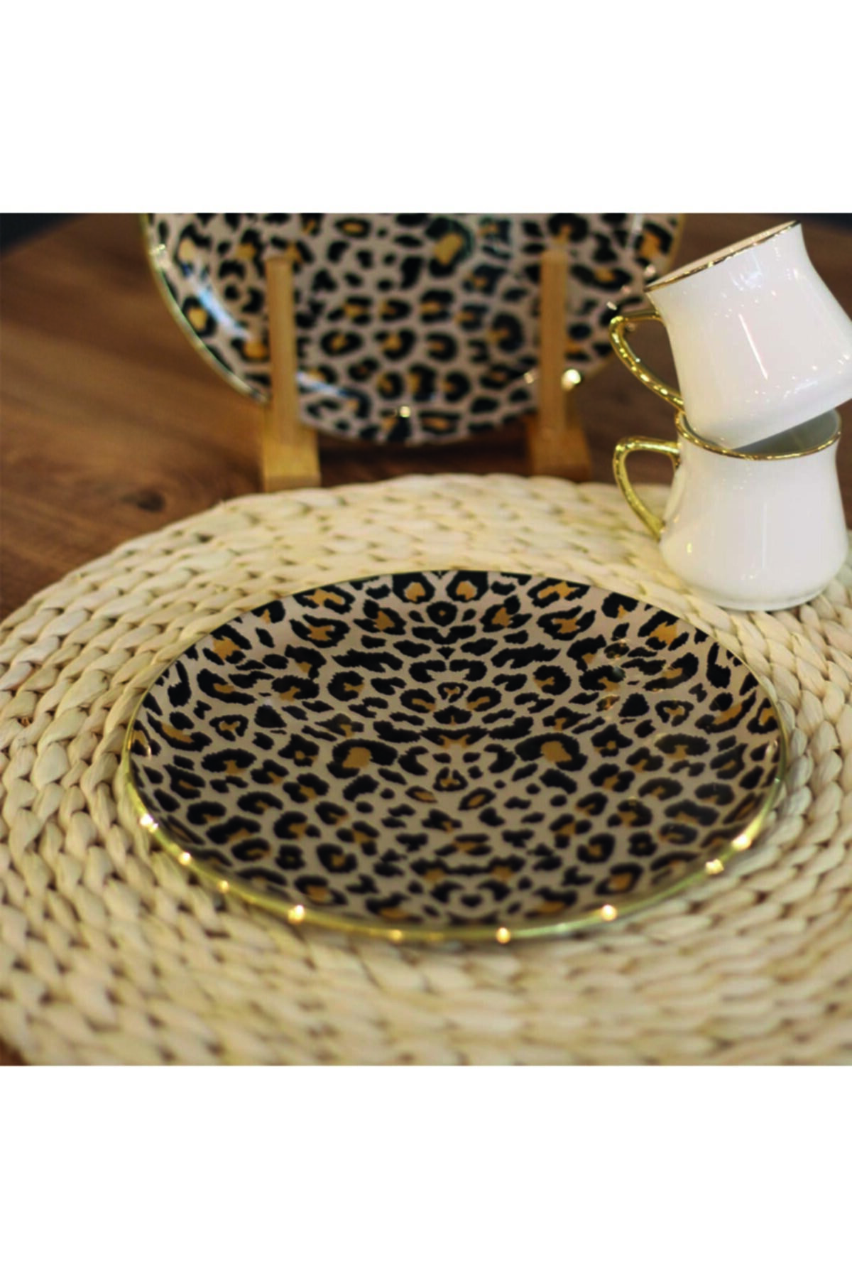 Glore Leopar Pasta Tabağı 6'lı