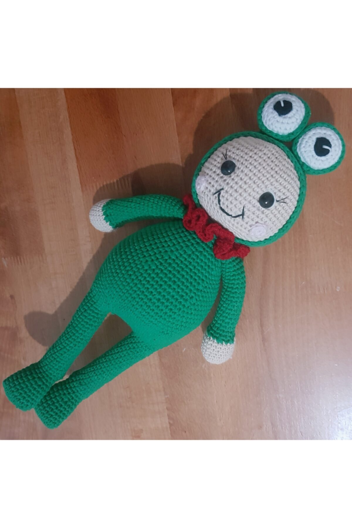 S&M Express Amigurumi Örgü Oyuncak Uyku Arkadaşı Kurbağa Çocuk