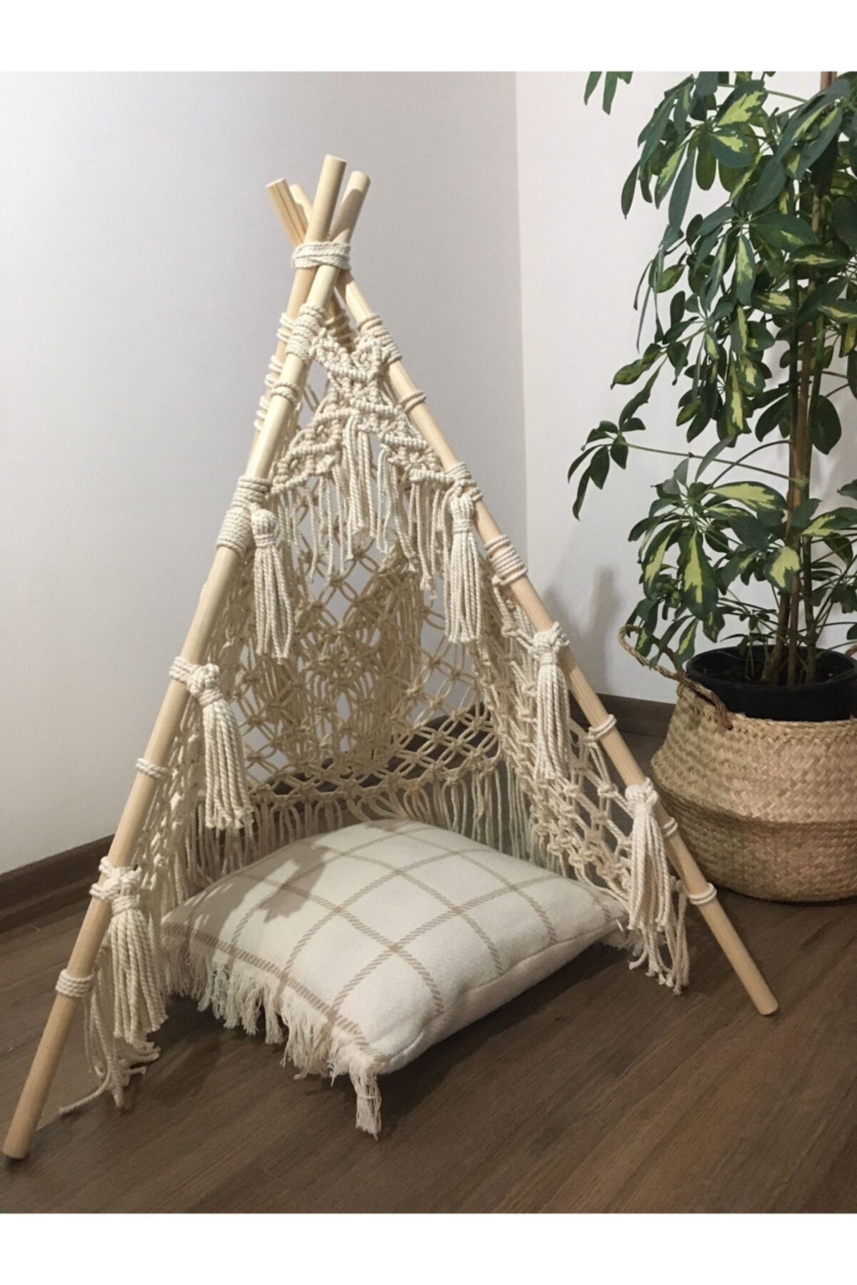 ŞeyŞey Bebek Odası Dekorasyon Ürünü Makrome Çadır 70x90