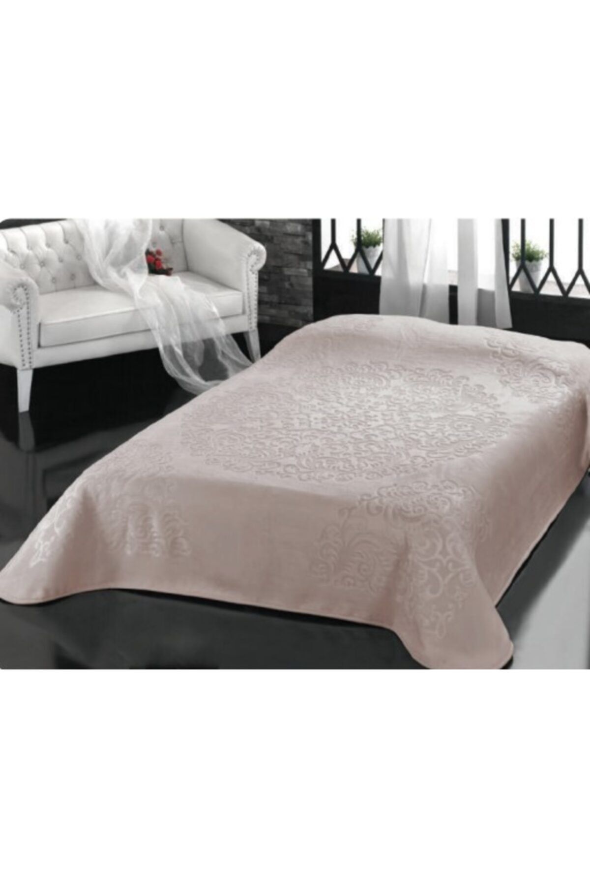 Sesli Home Süper Soft Gold Vizon Battaniye Battal Boy -pudra